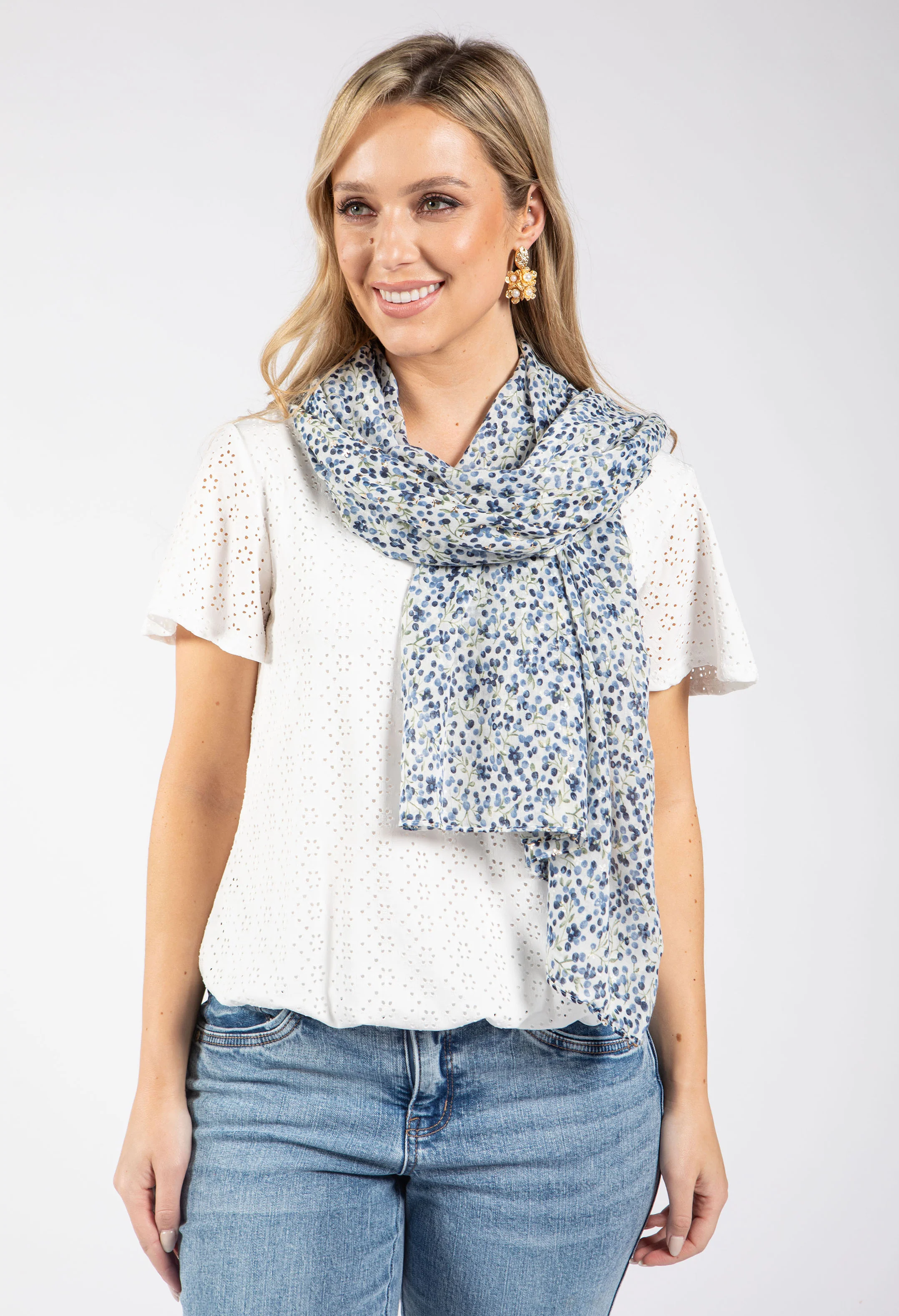 Blueberry Print Scarf - Image 2
