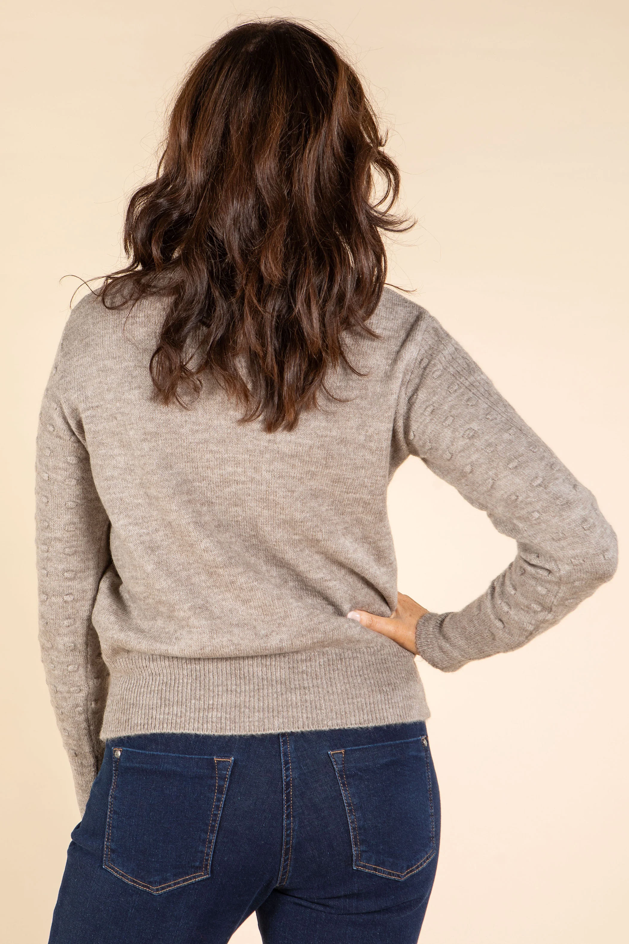 Bobble Detail Cable Knit Jumper - Image 5