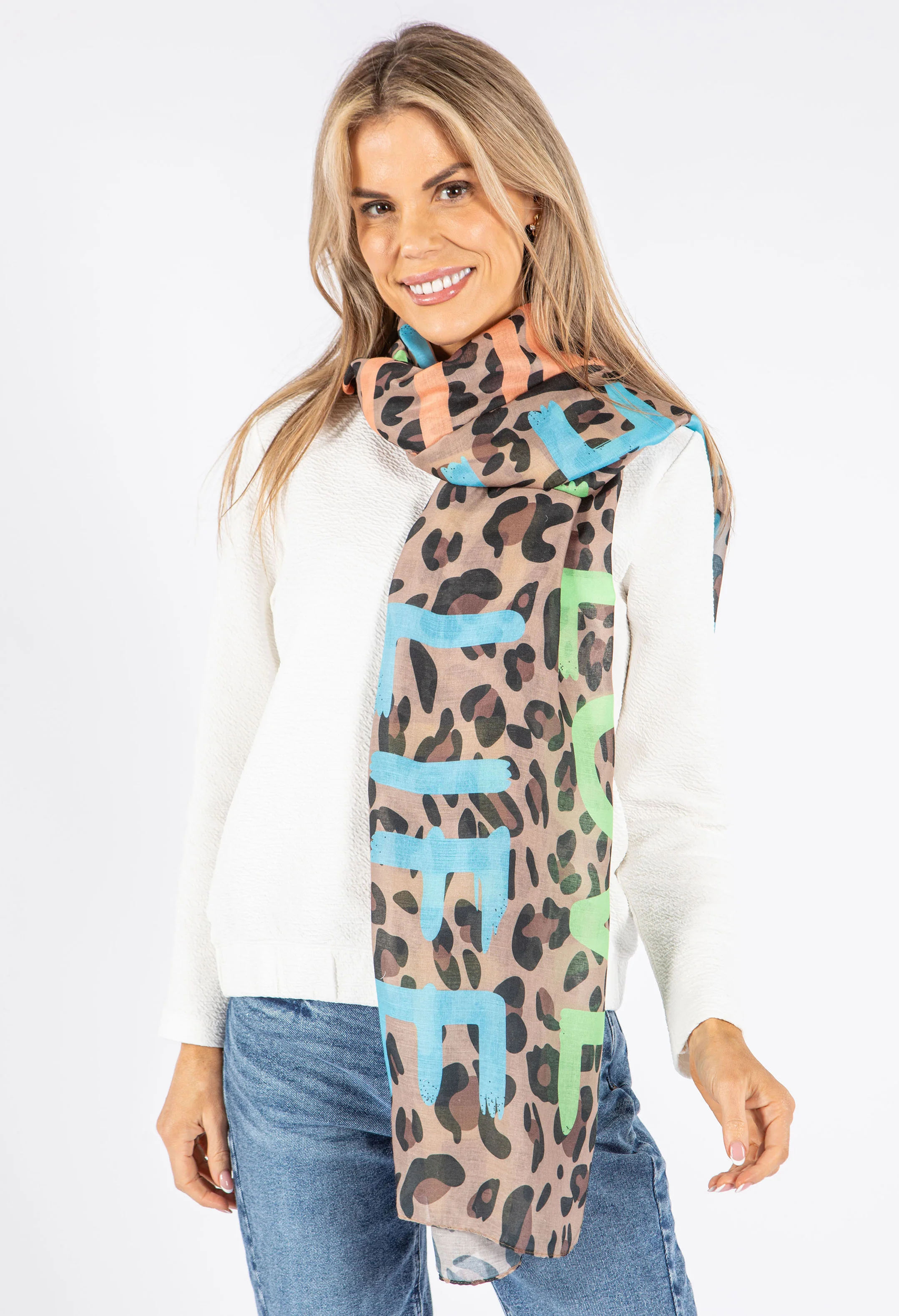 Bold Leopard Print Scarf - Image 6