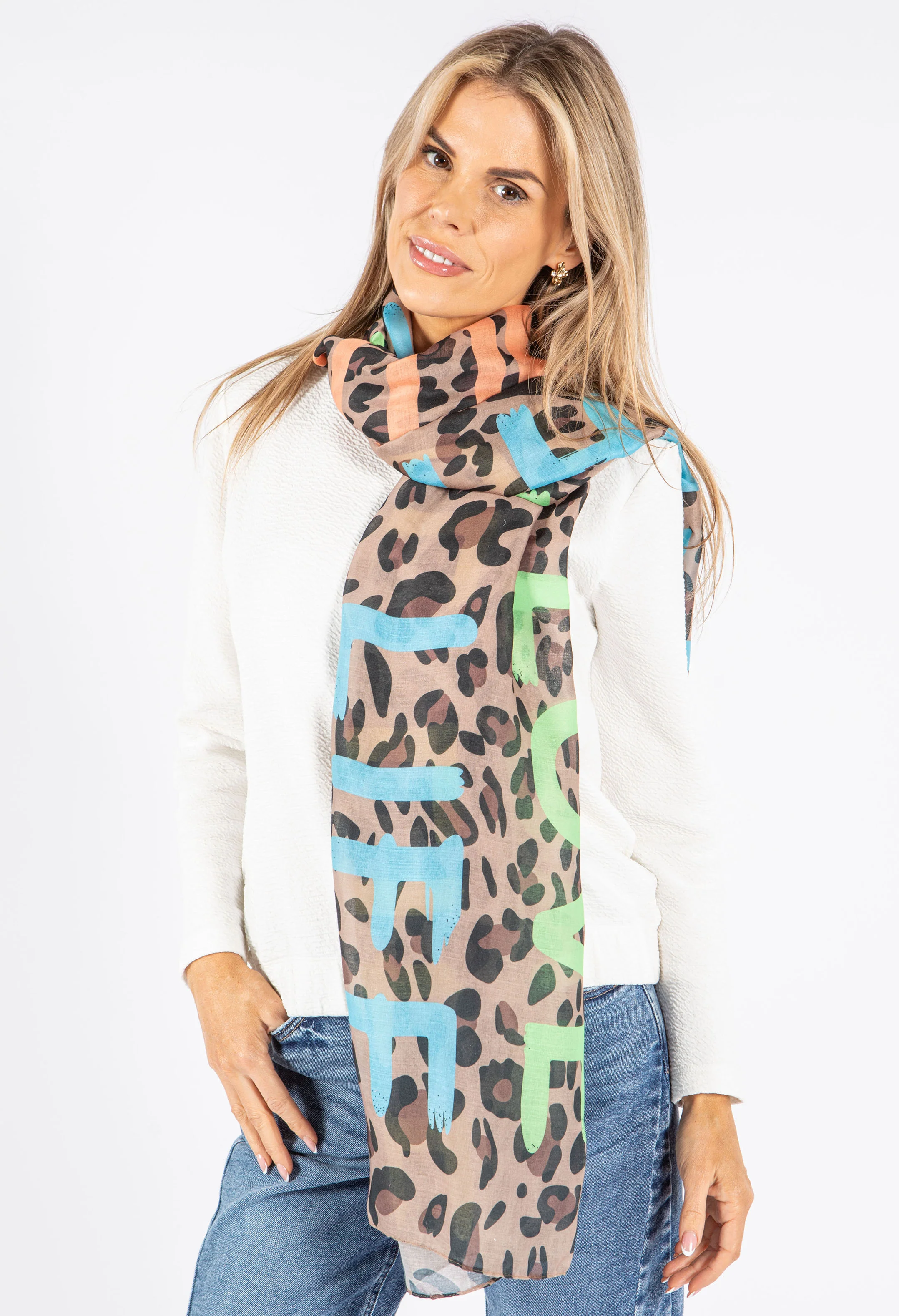 Bold Leopard Print Scarf - Image 7