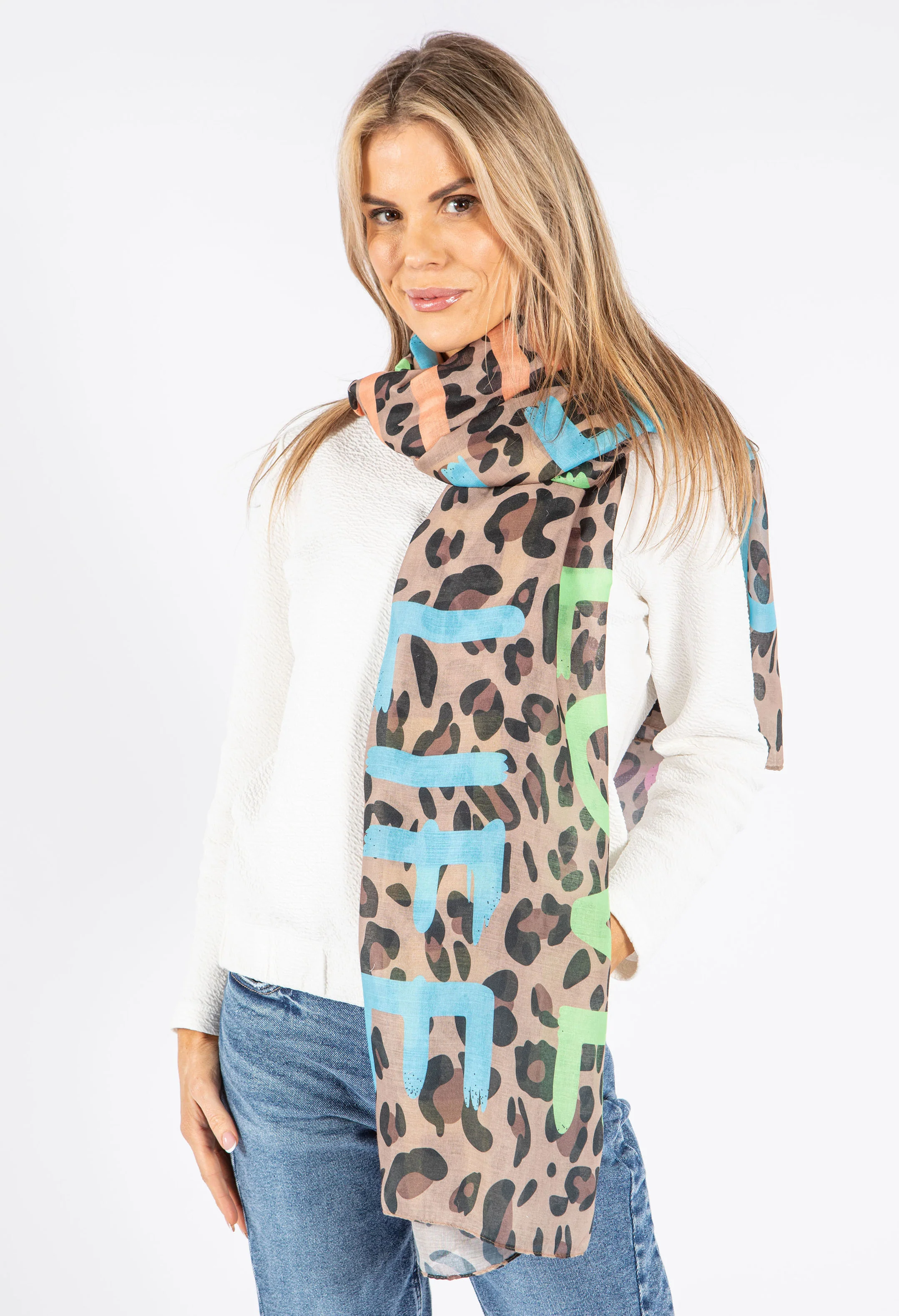 Bold Leopard Print Scarf - Image 8