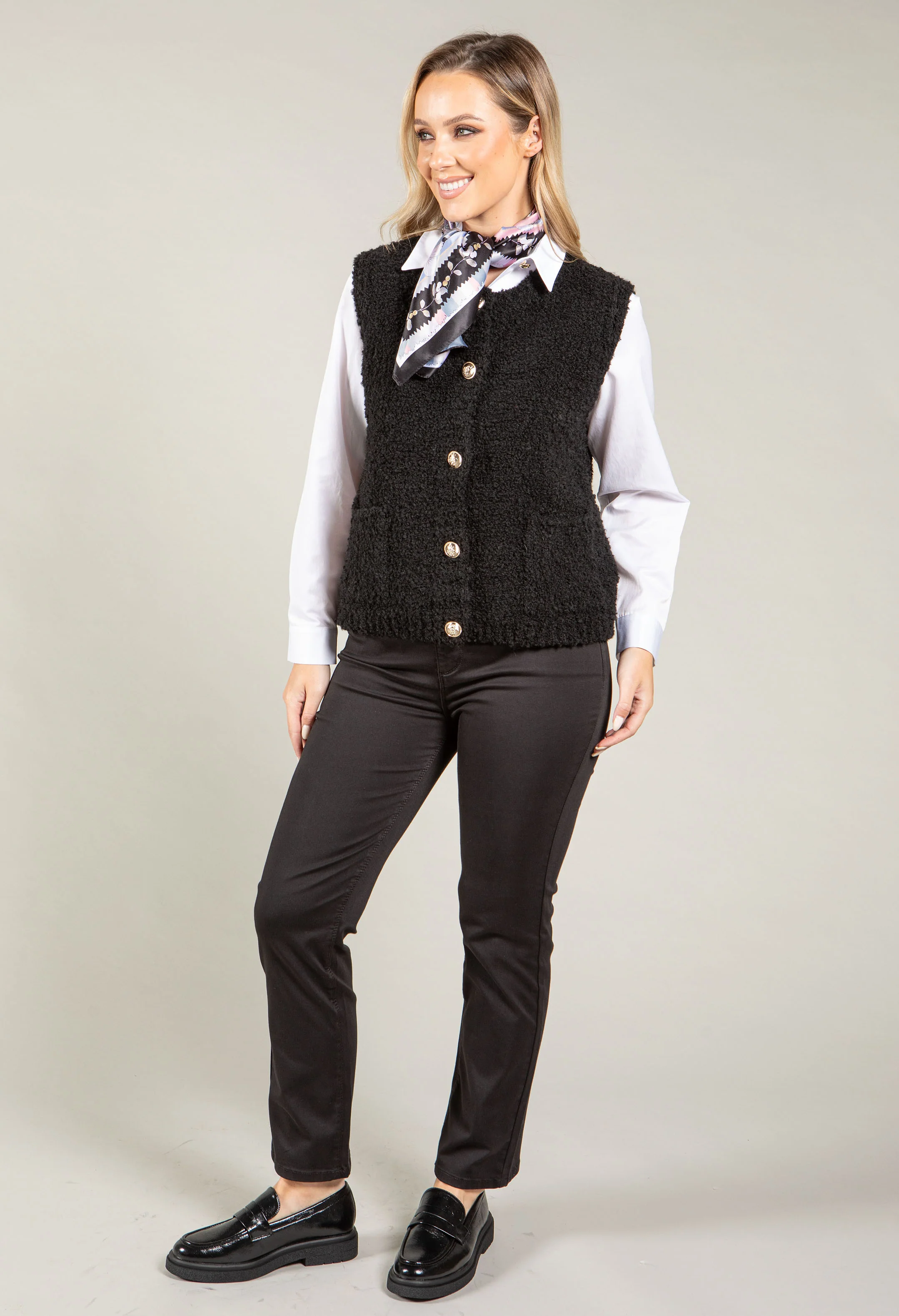 Boucle Wool-Alpaca Blend Waistcoat - Image 24