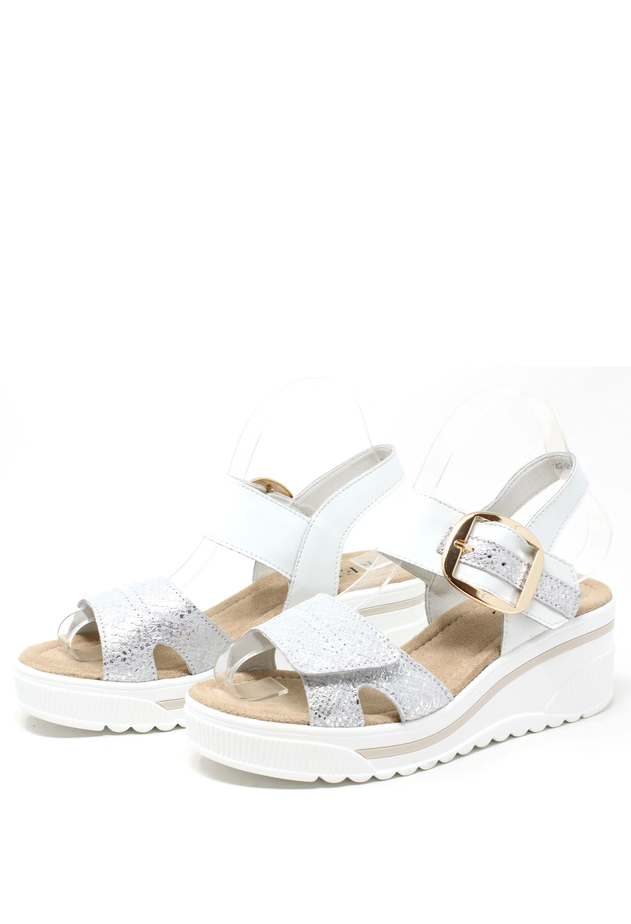 Buckle Detail Wedge Sandal - Image 14