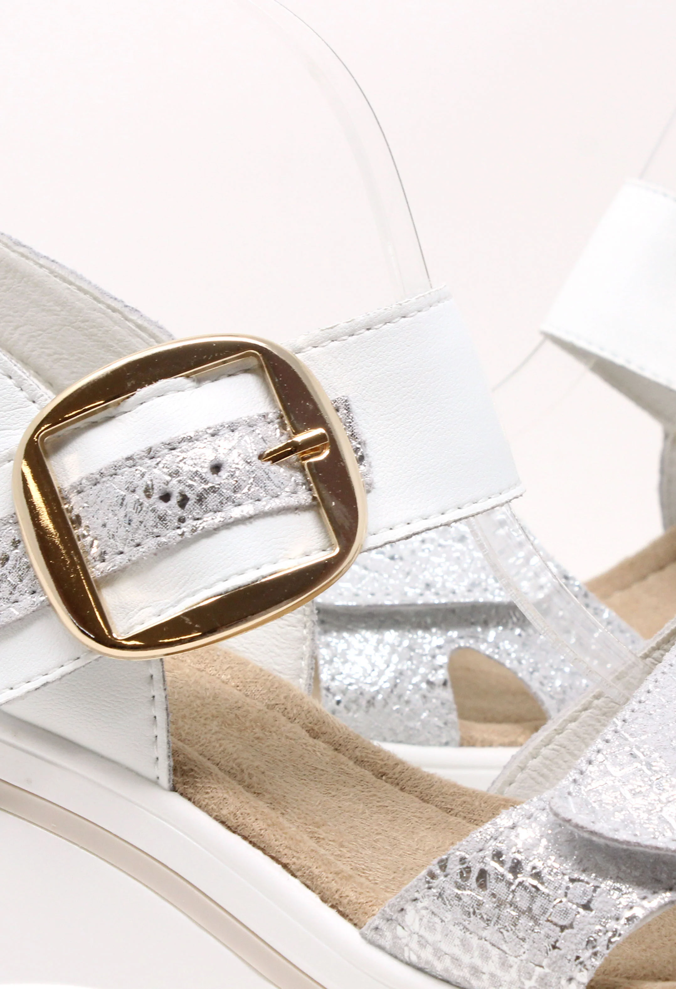 Buckle Detail Wedge Sandal - Image 15
