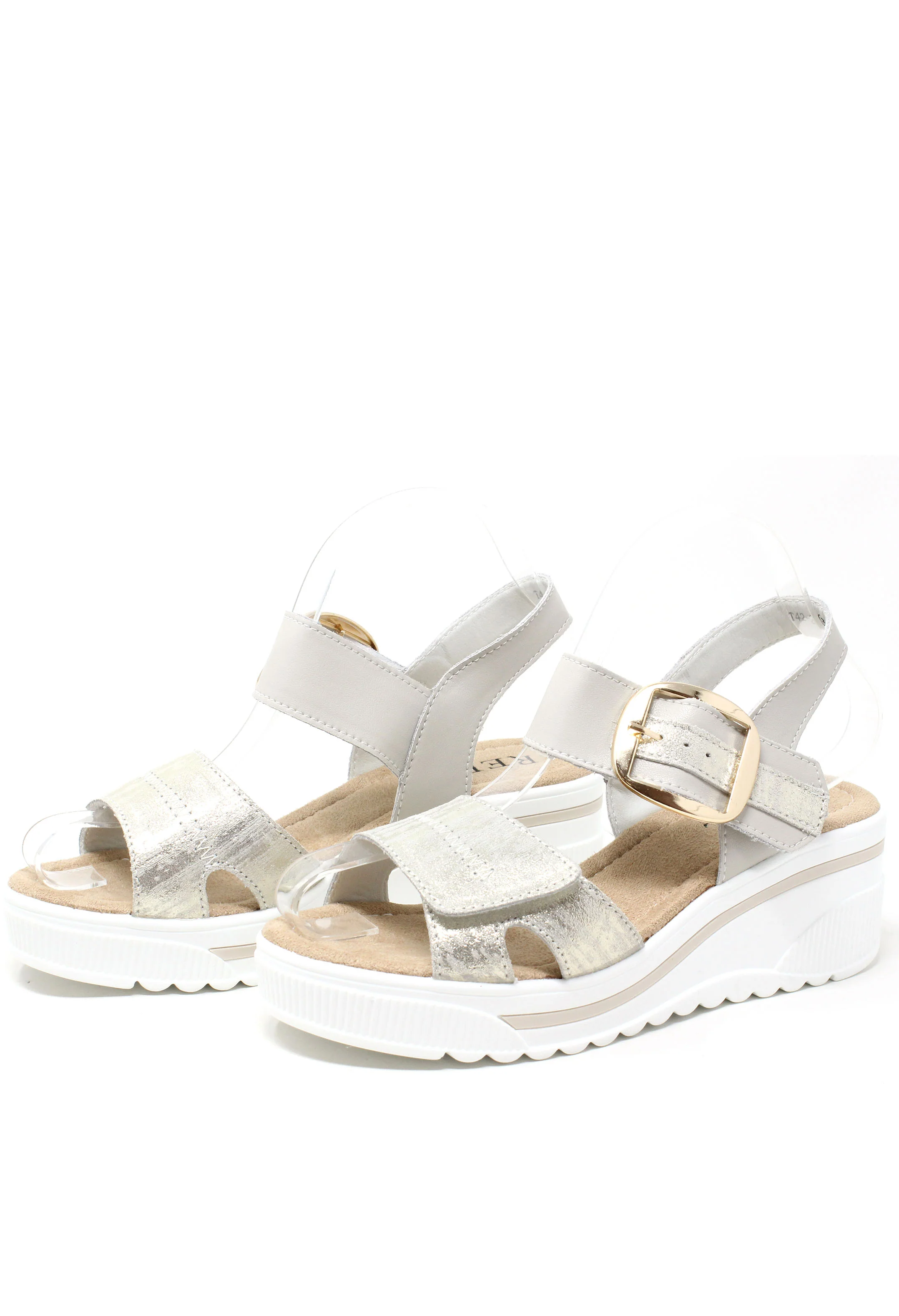Buckle Detail Wedge Sandal - Image 4