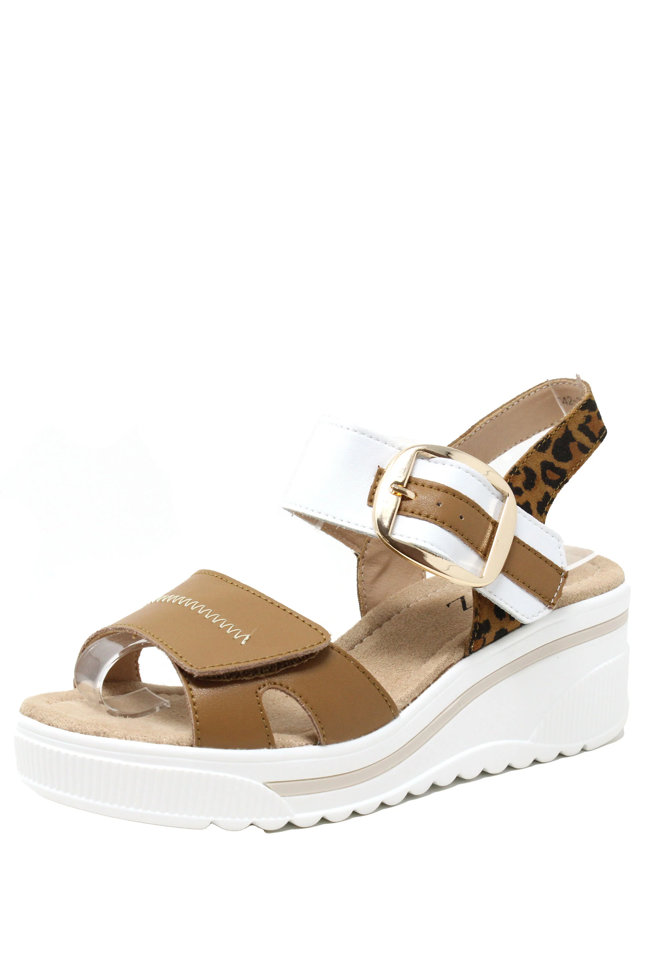 Buckle Detail Wedge Sandal - Image 7
