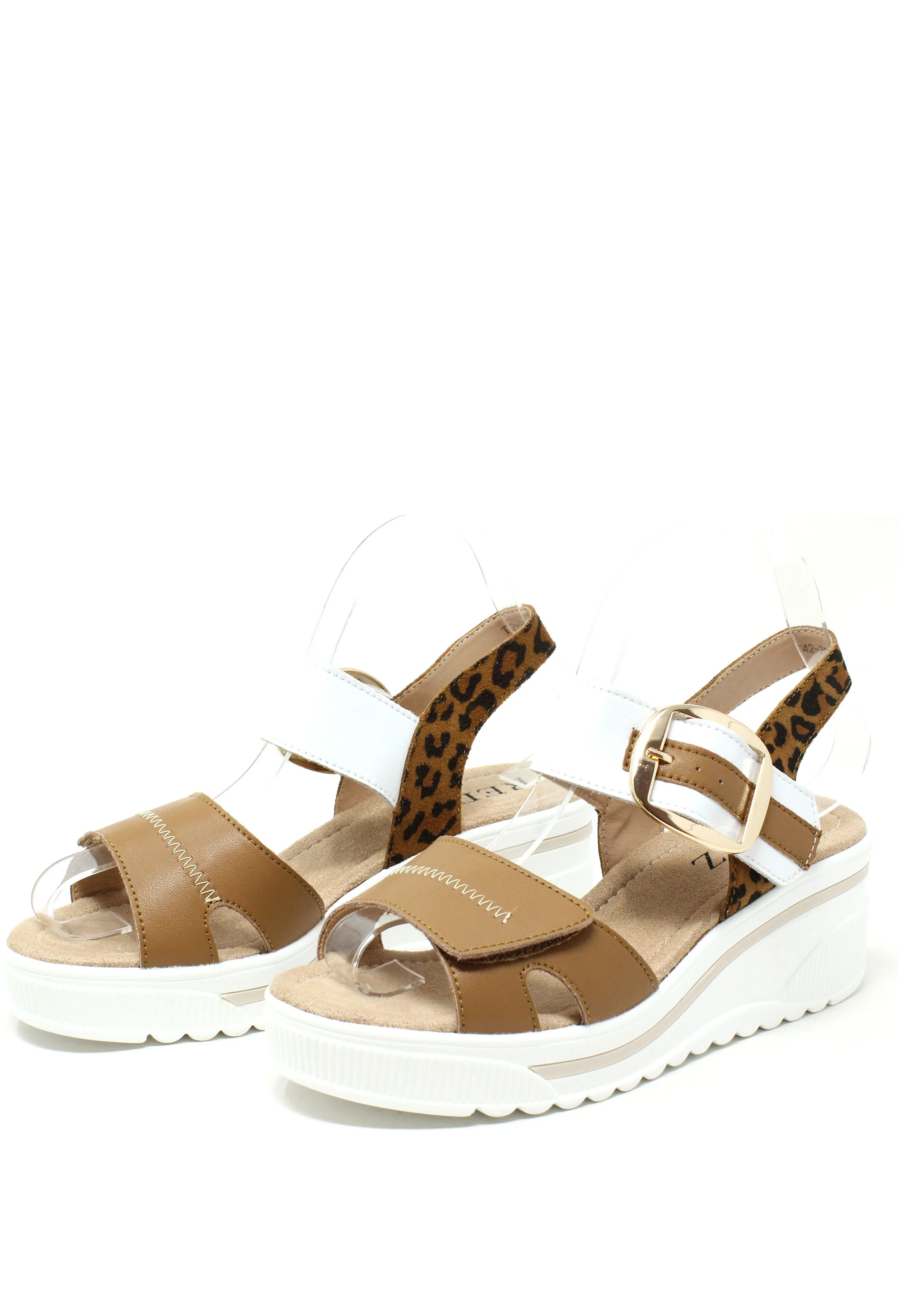 Buckle Detail Wedge Sandal - Image 9