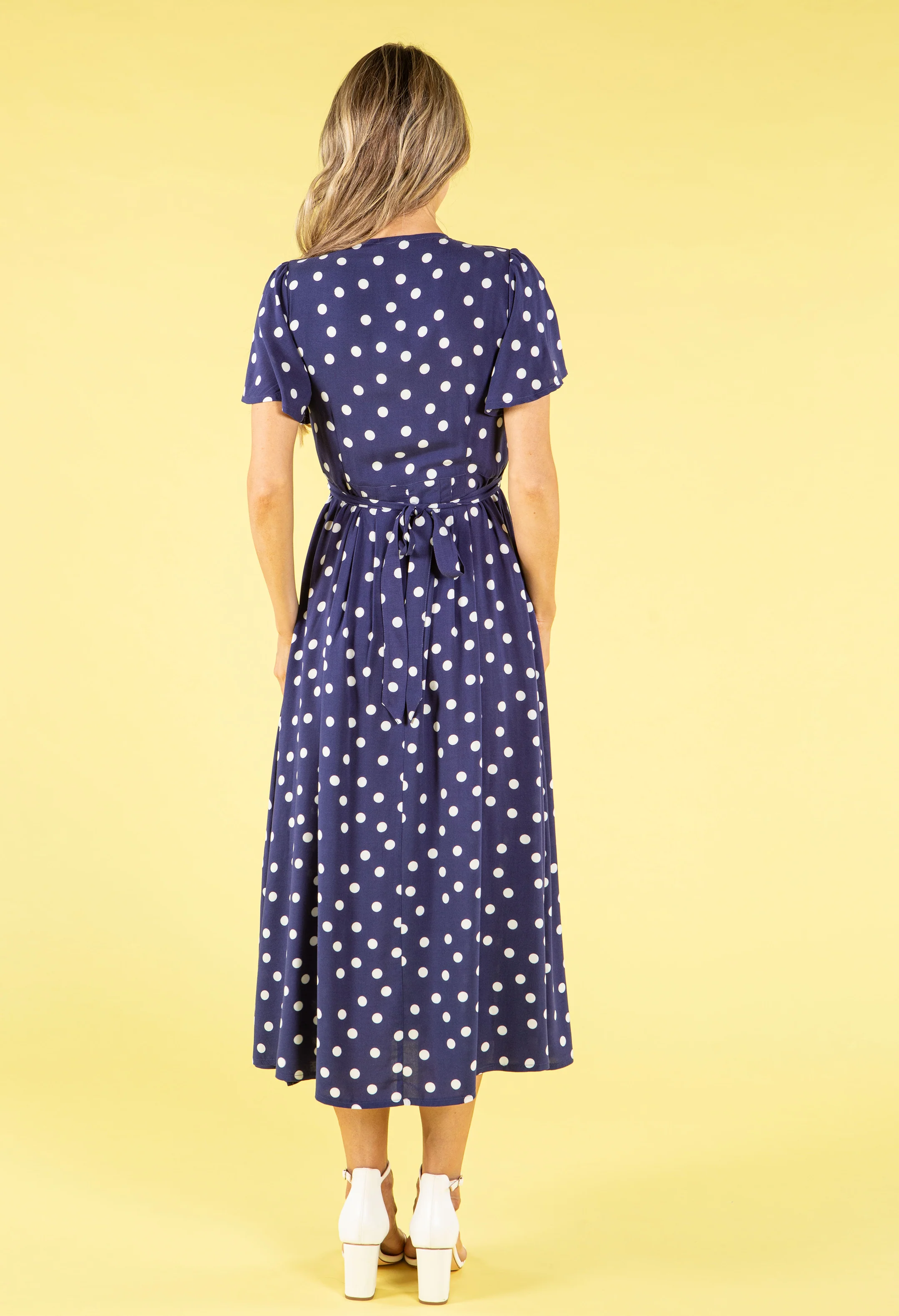 Button Through Polka Dot Dress - Image 4