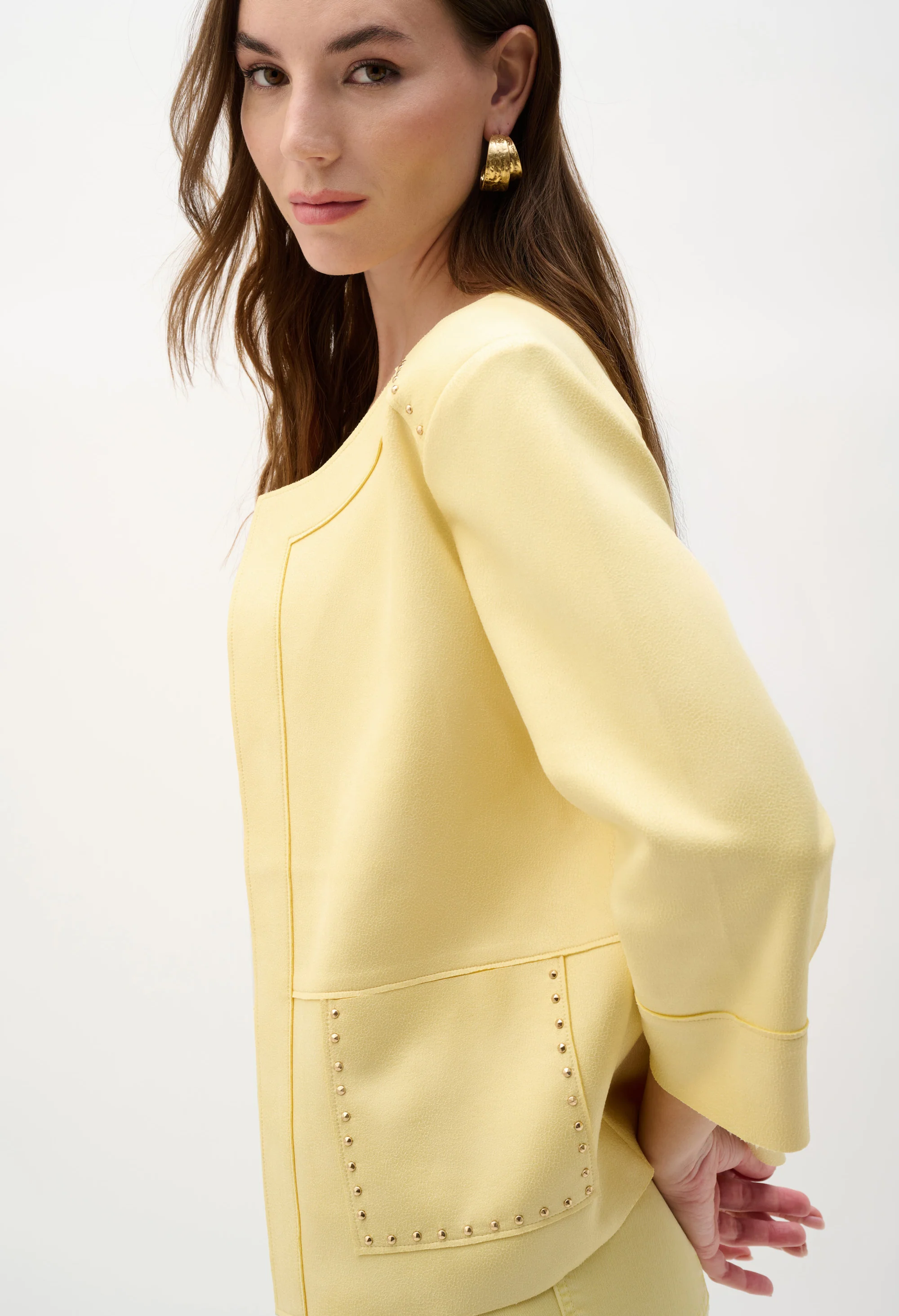 Buttoned Hip-length Jacket - Image 2