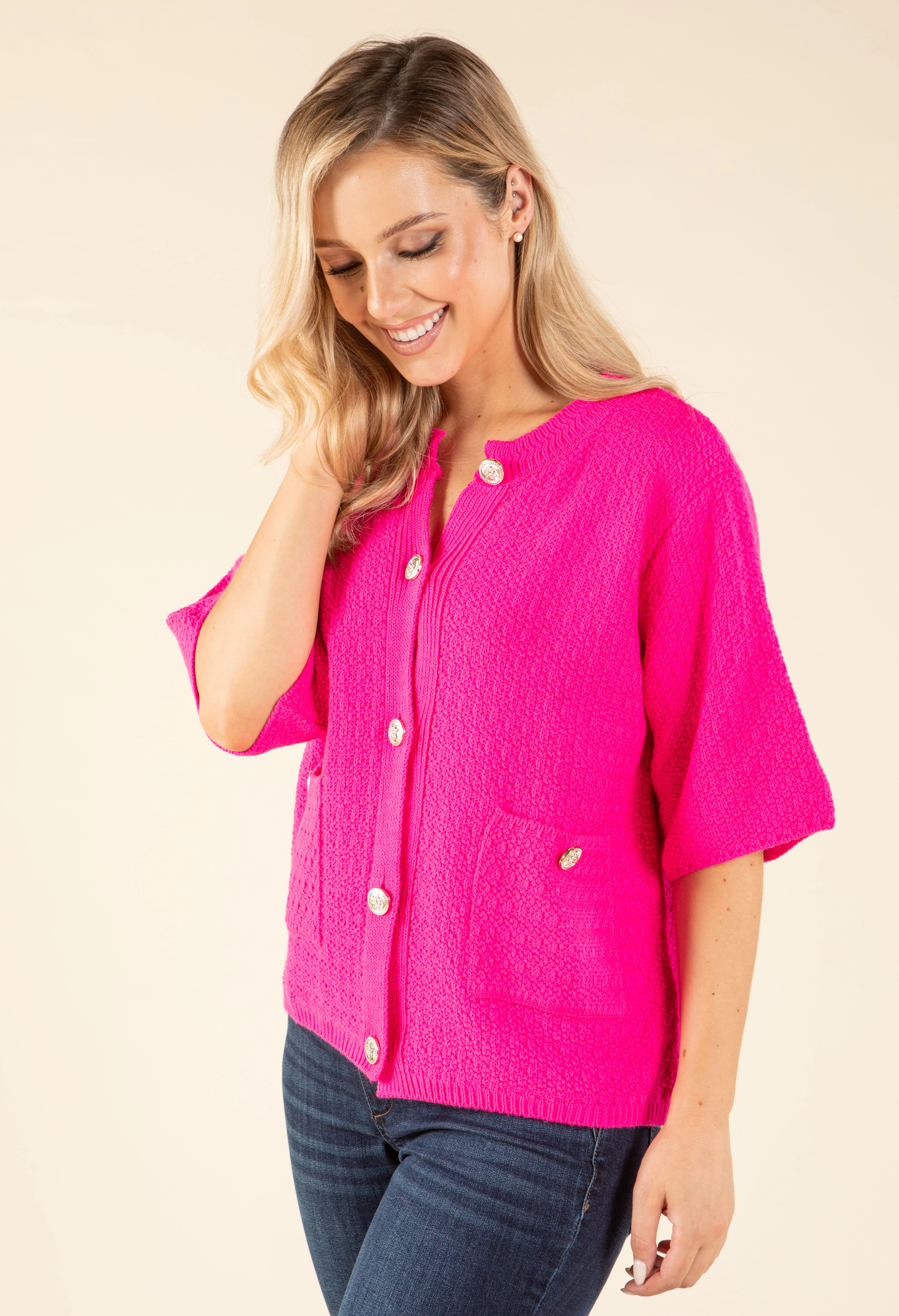 Buttoned Knit Cardigan - Image 10