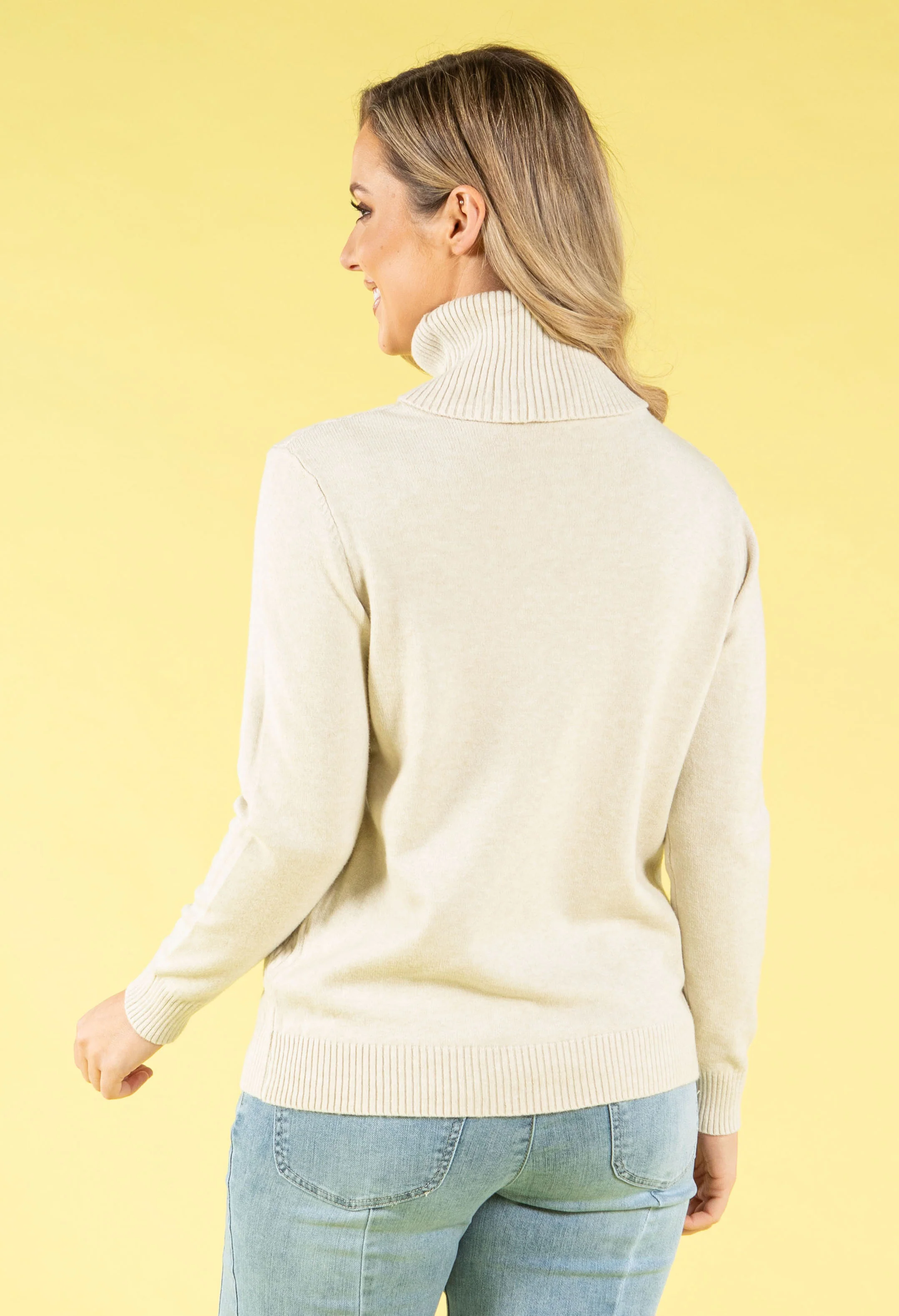 Cable Knit Detail Roll Neck Jumper - Image 4