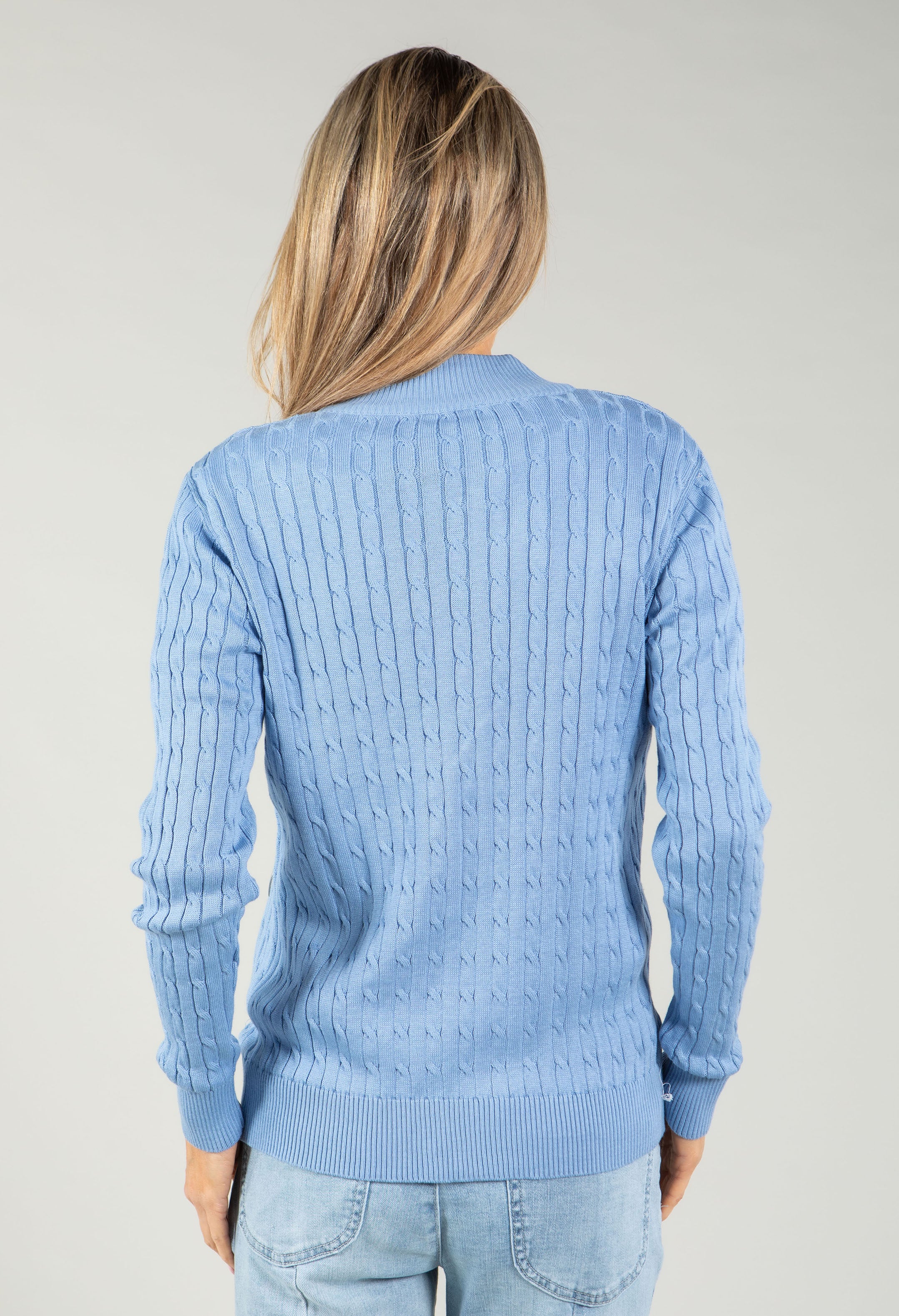 Cable Knit Zip-Up Cardigan - Image 15