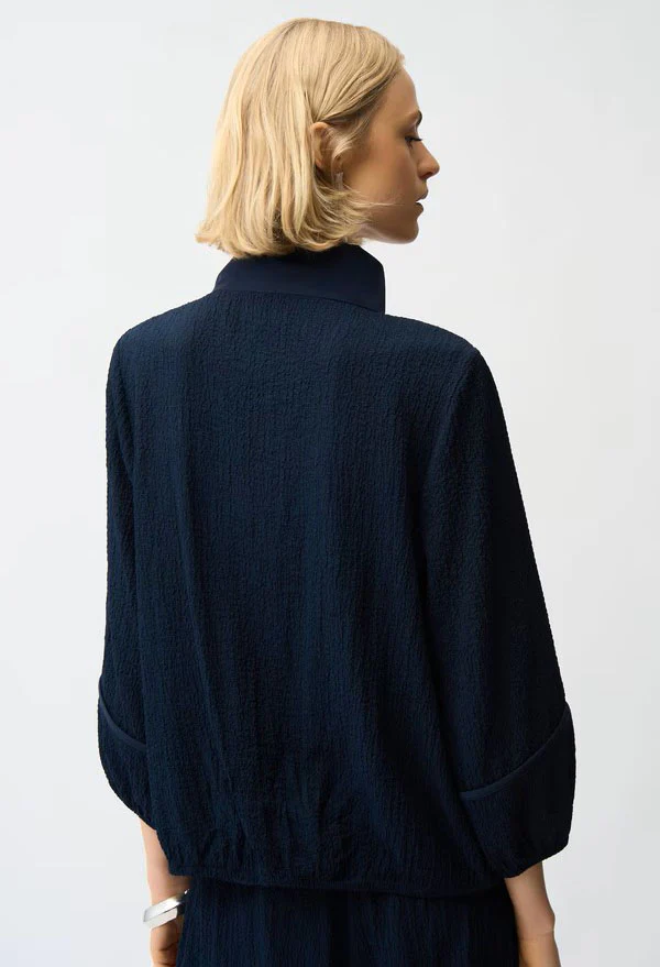 Casual Collared Zipper Jacket - Image 2