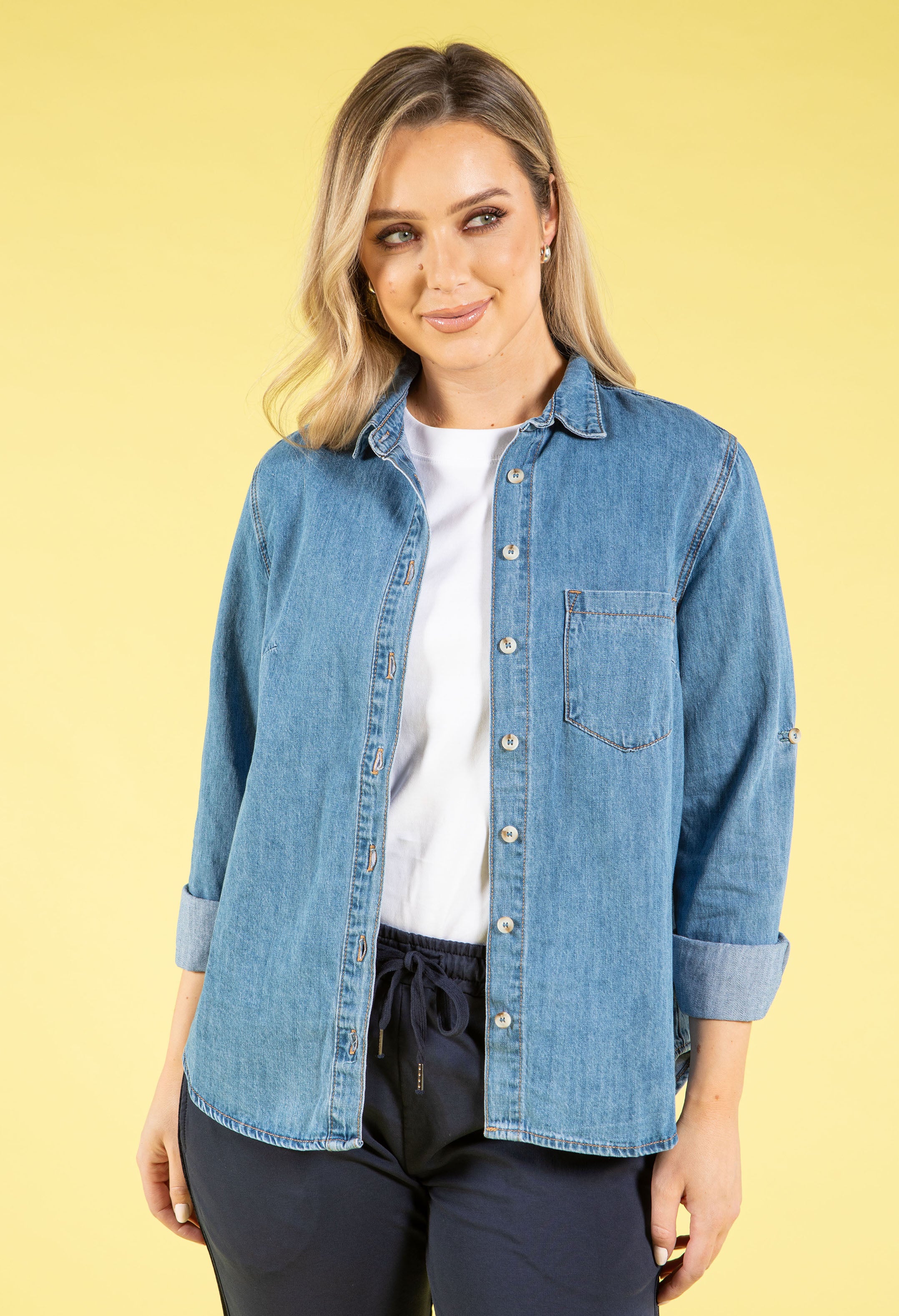 Casual Denim Shirt - Image 2