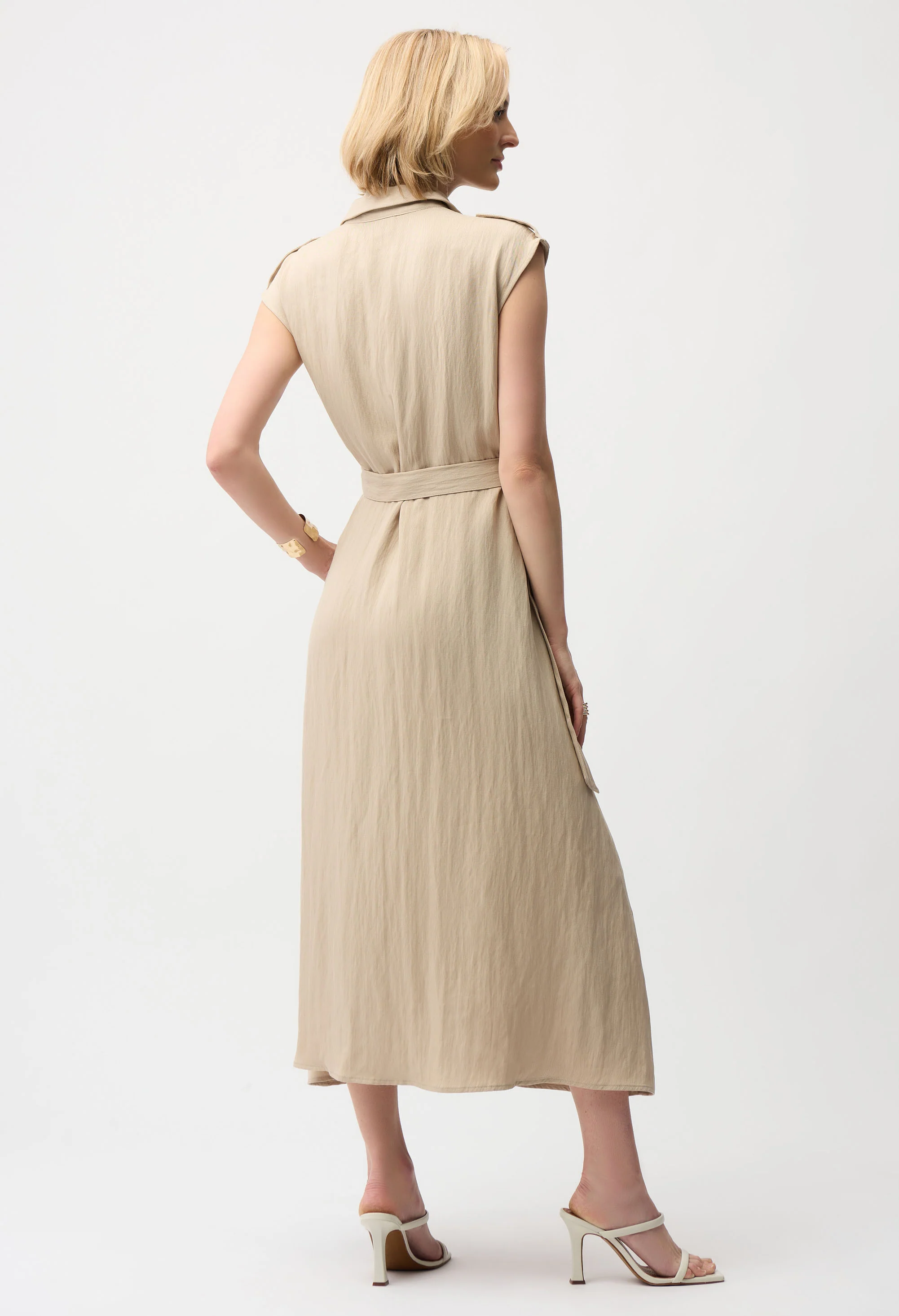 Casual Sleeveless Shirt Dress - Image 2