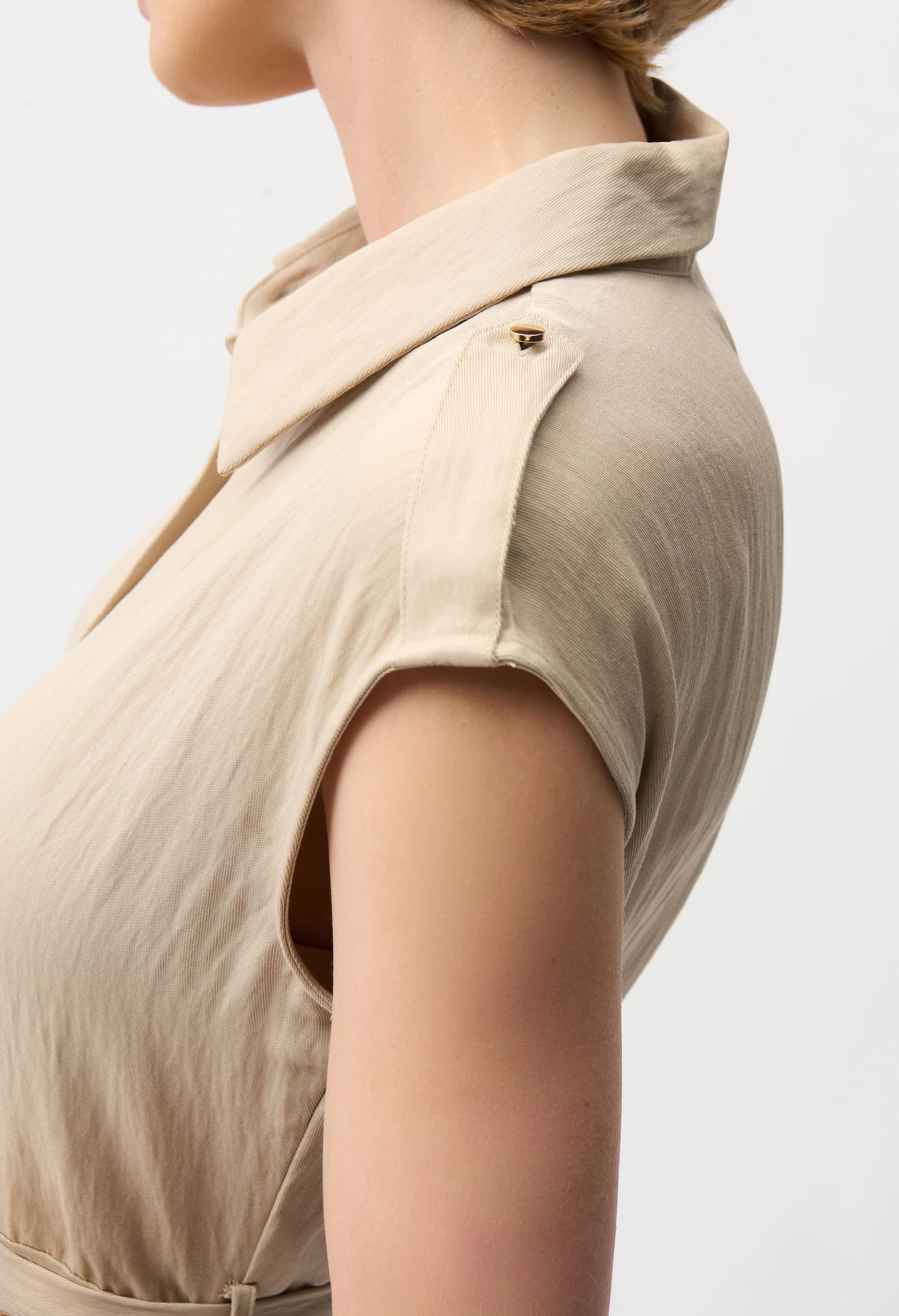 Casual Sleeveless Shirt Dress - Image 4