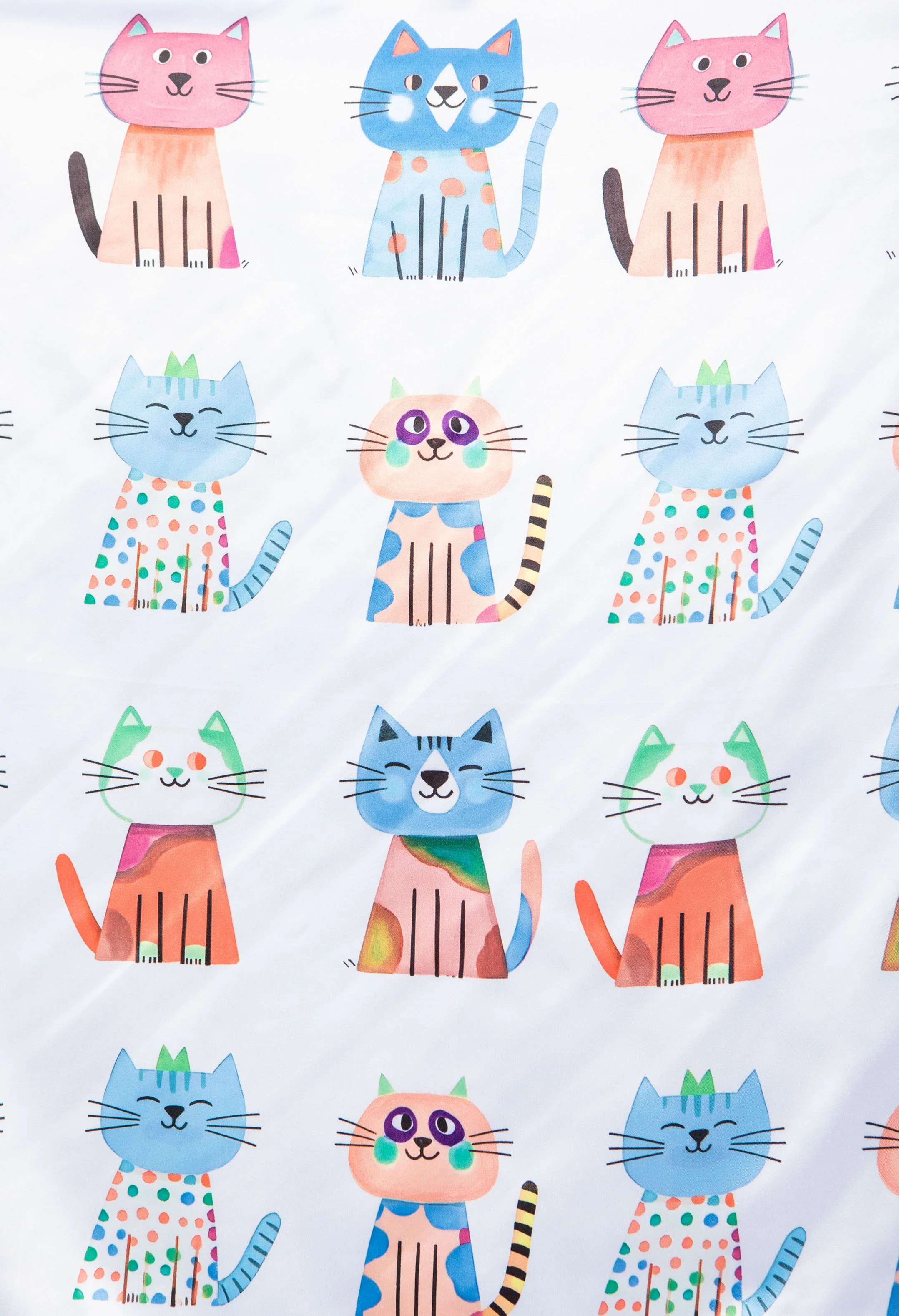 Cat Print Satin Touch Scarf - Image 4