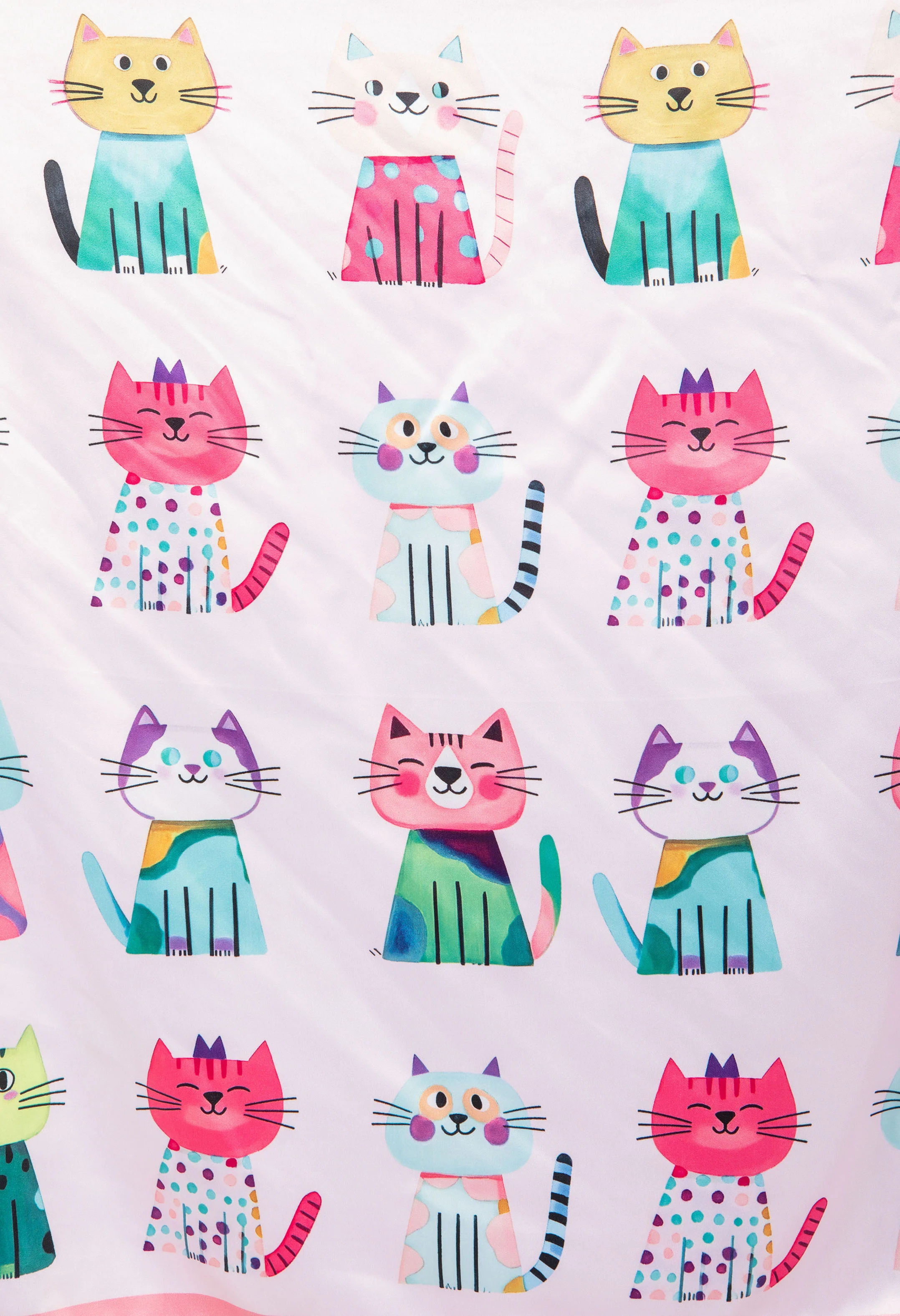 Cat Print Satin Touch Scarf - Image 6