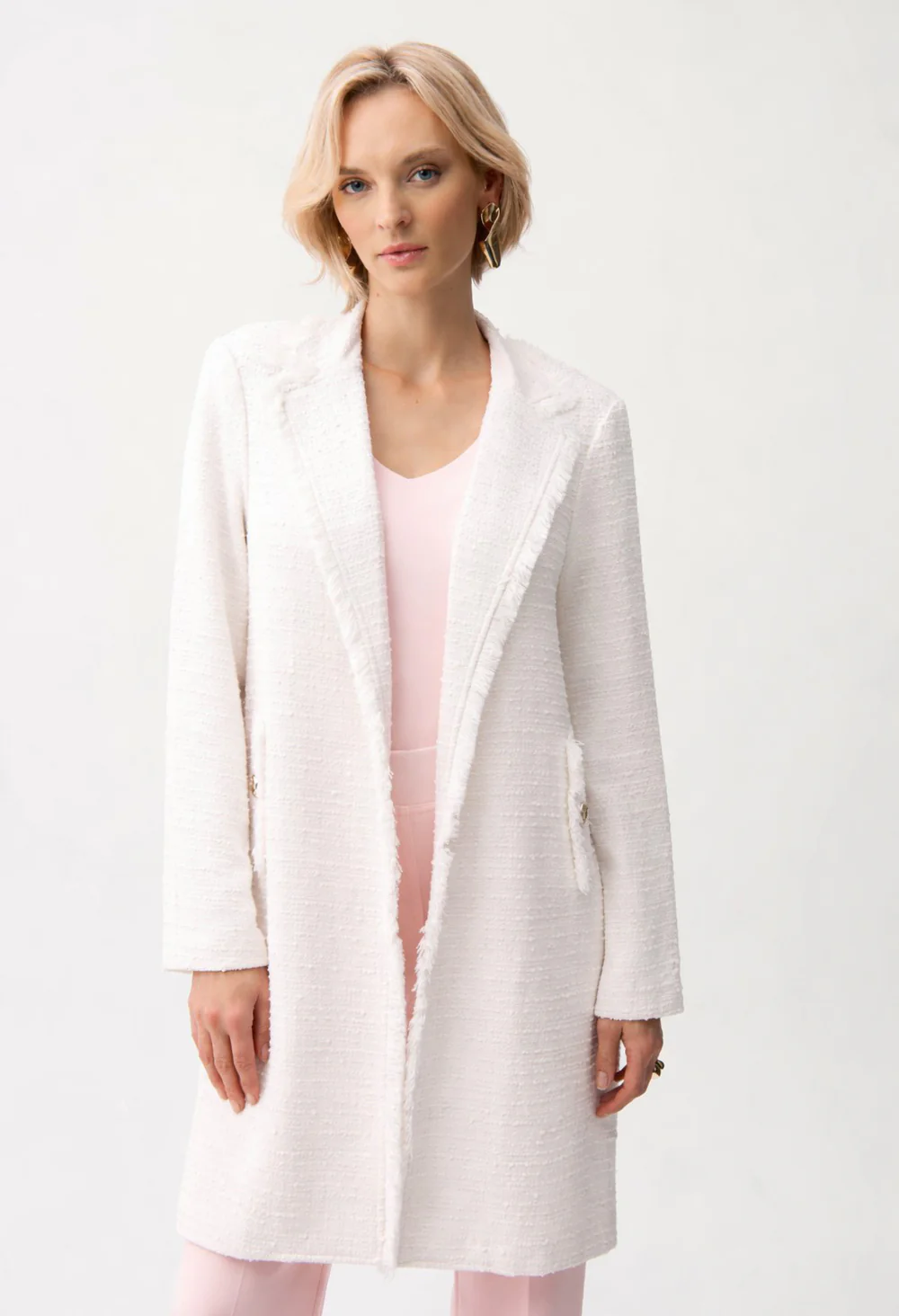 Chic Collarless Blazer Coat