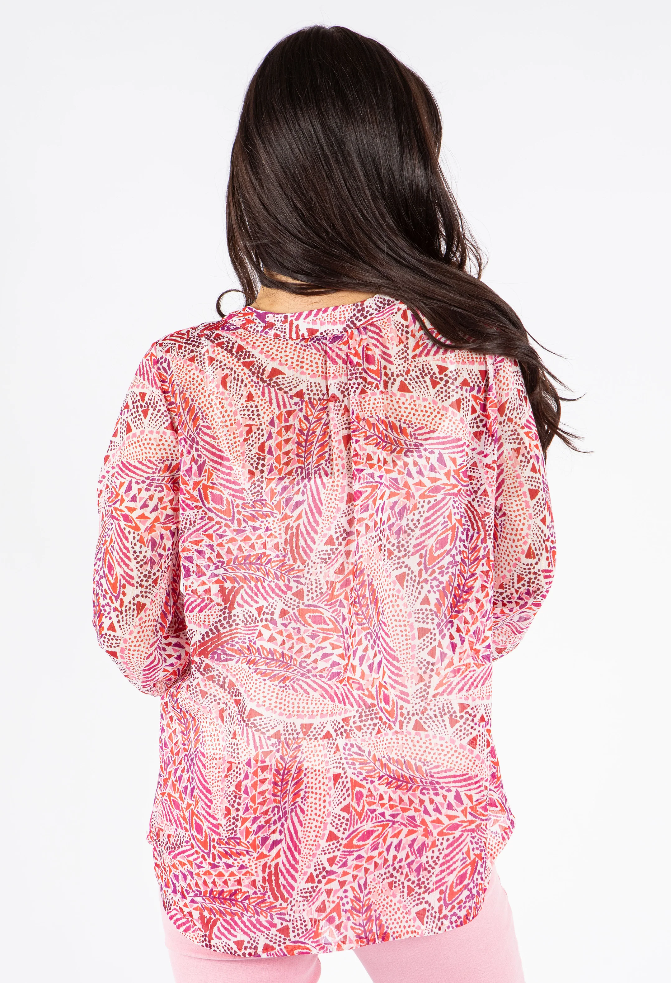 Chiffon V-Neck Blouse - Image 5