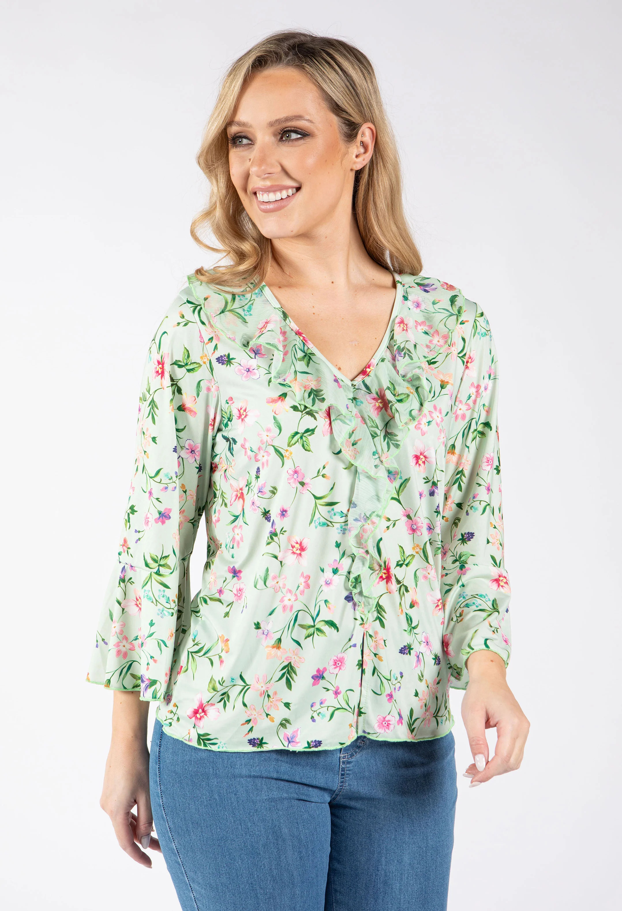 Chitel Ruffle V-Neck Blouse - Image 2