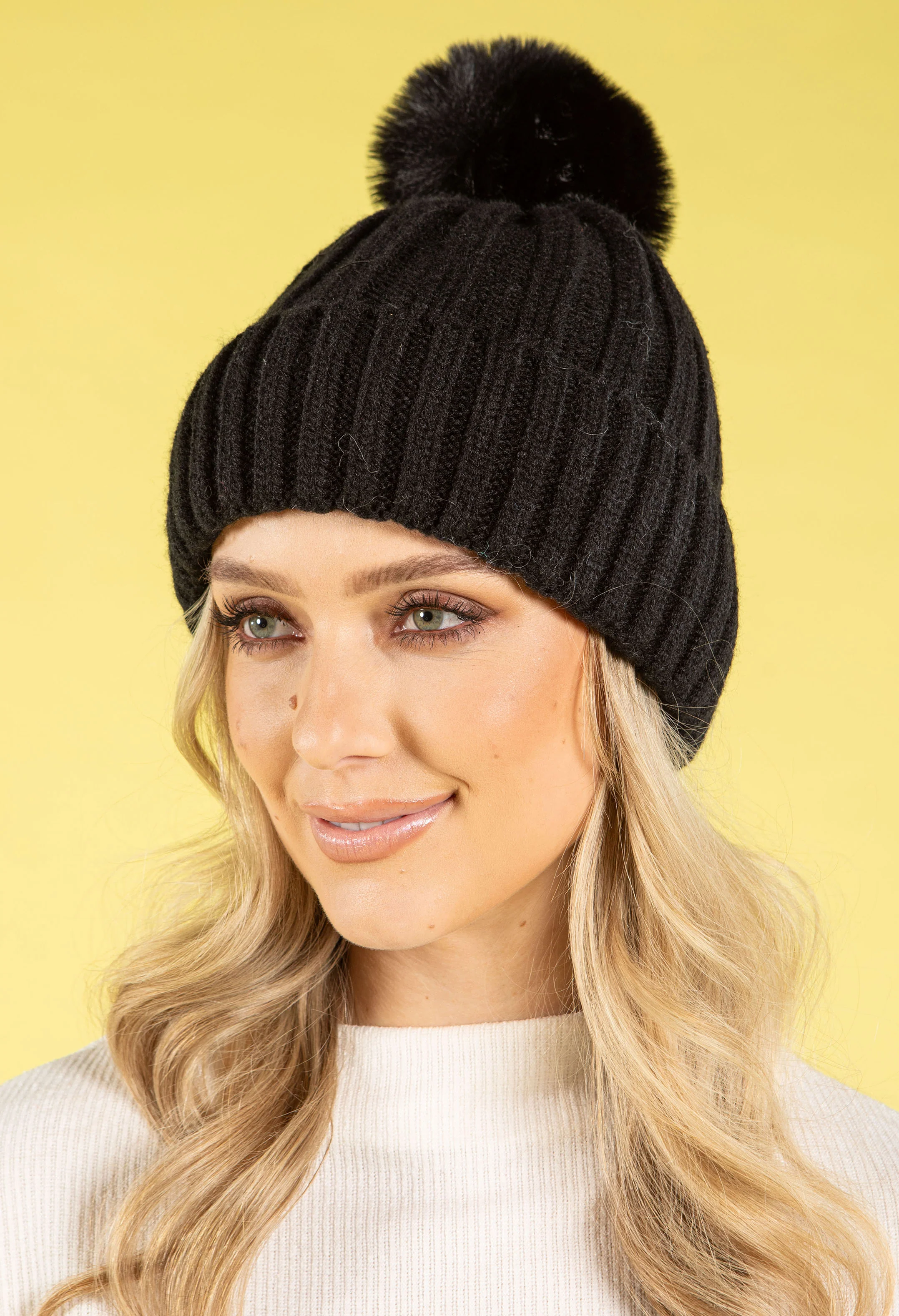 Chunky Knit Pom Pom Beanie - Image 14