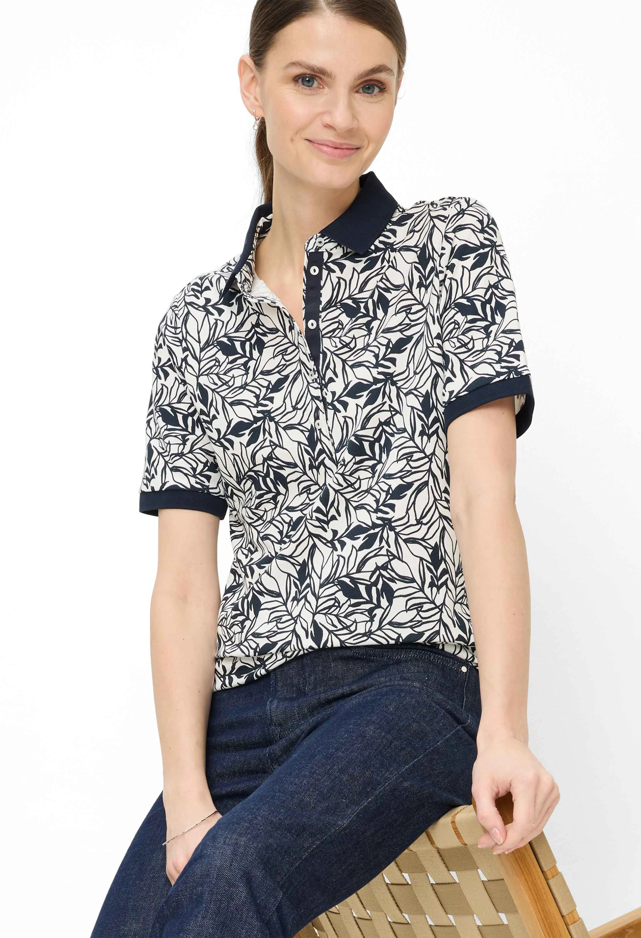 Cleo S Printed Polo Shirt - Image 9