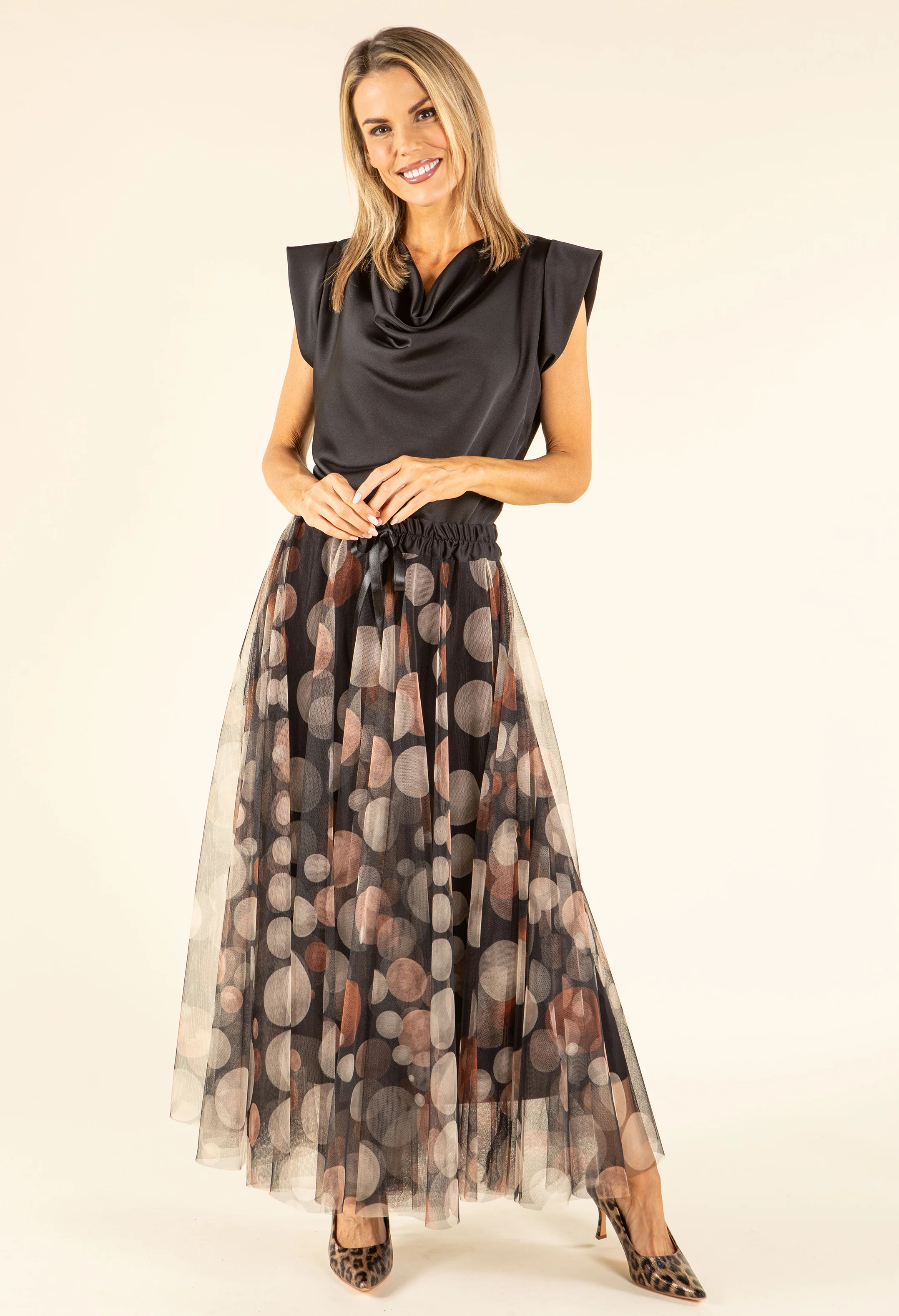 Cocoa Dots Tulle Skirt - Image 3