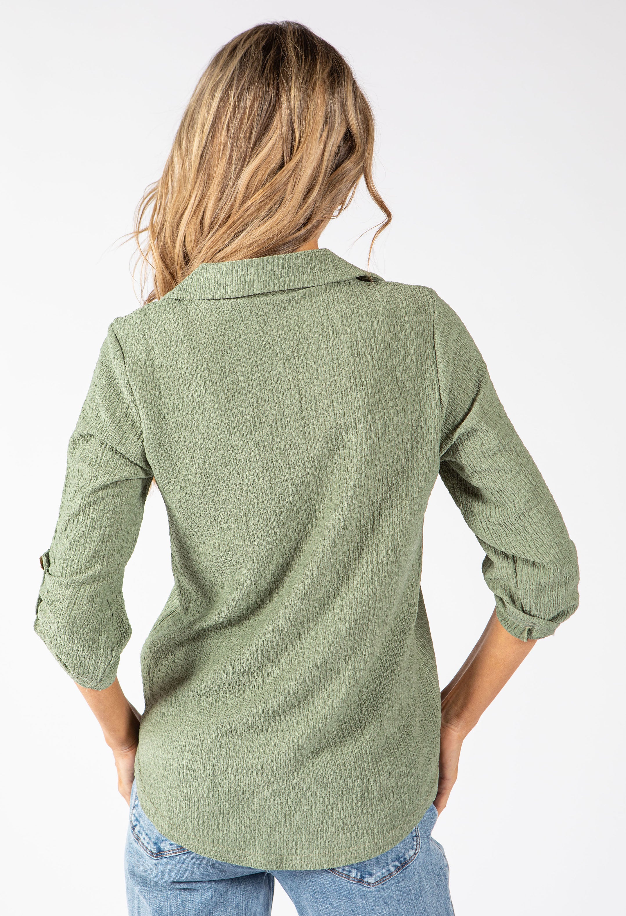 Gold Button Detail Blouse - Image 4