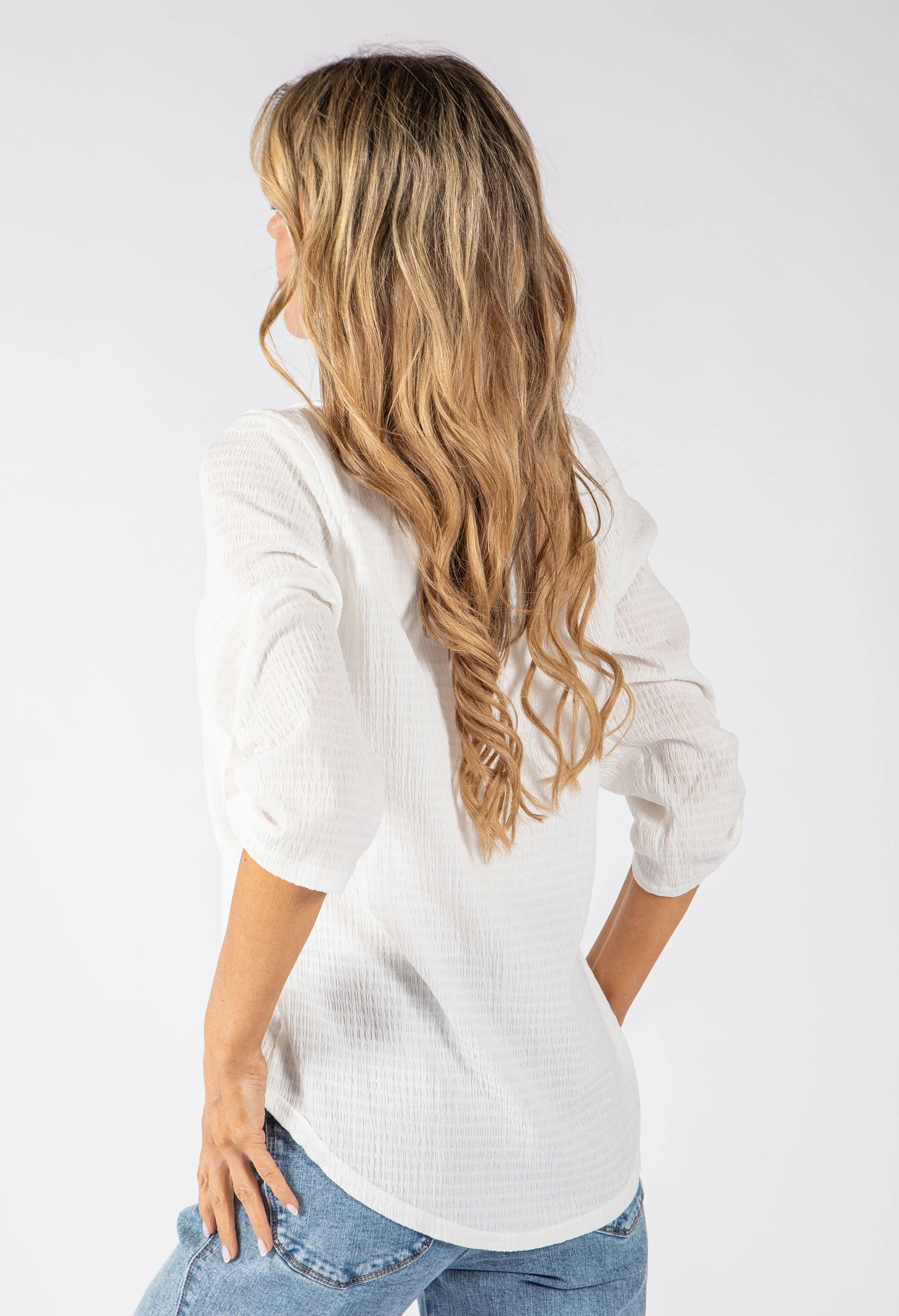 Gold Button Detail Blouse - Image 8
