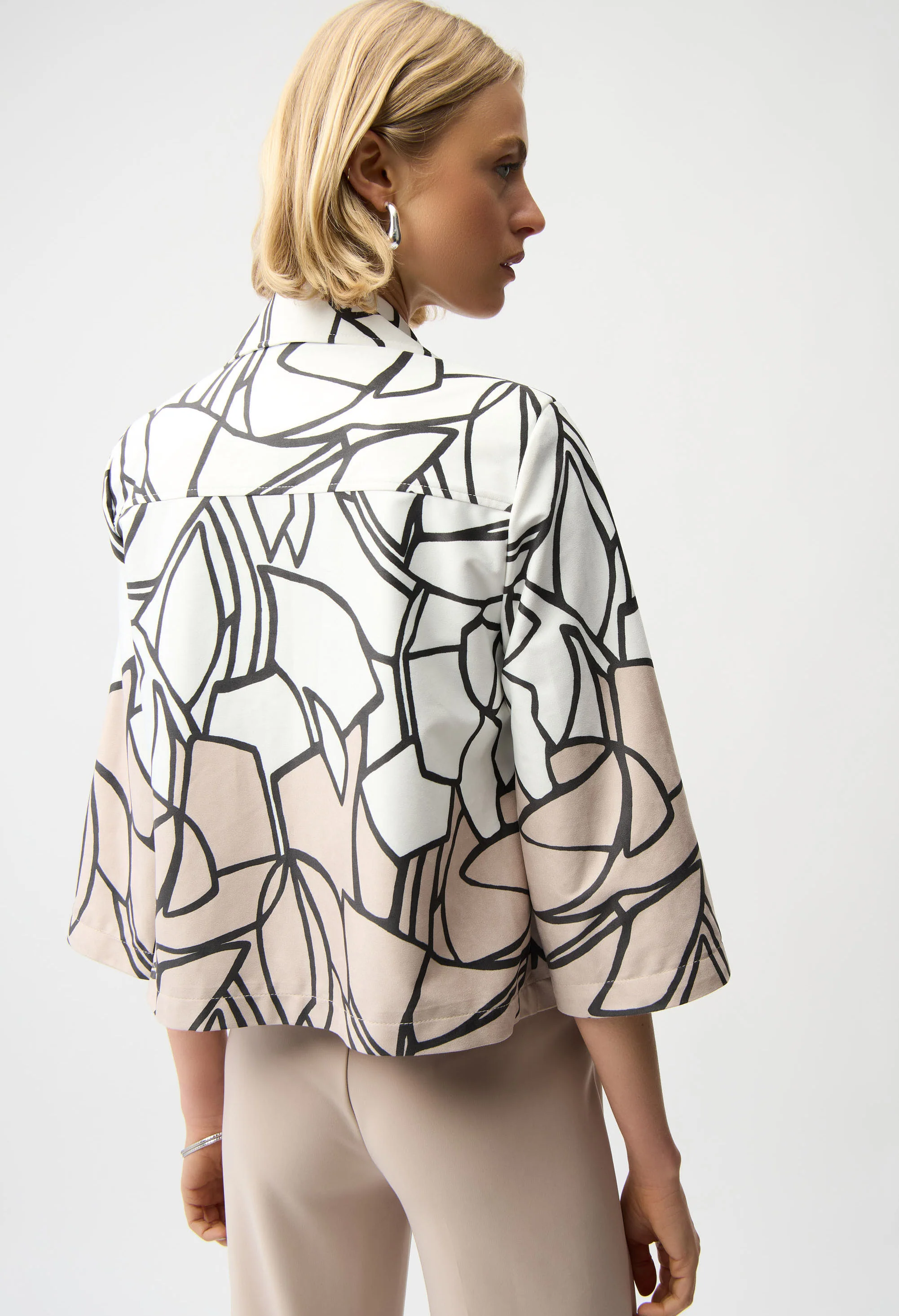 Collared Hip-length Blazer - Image 2