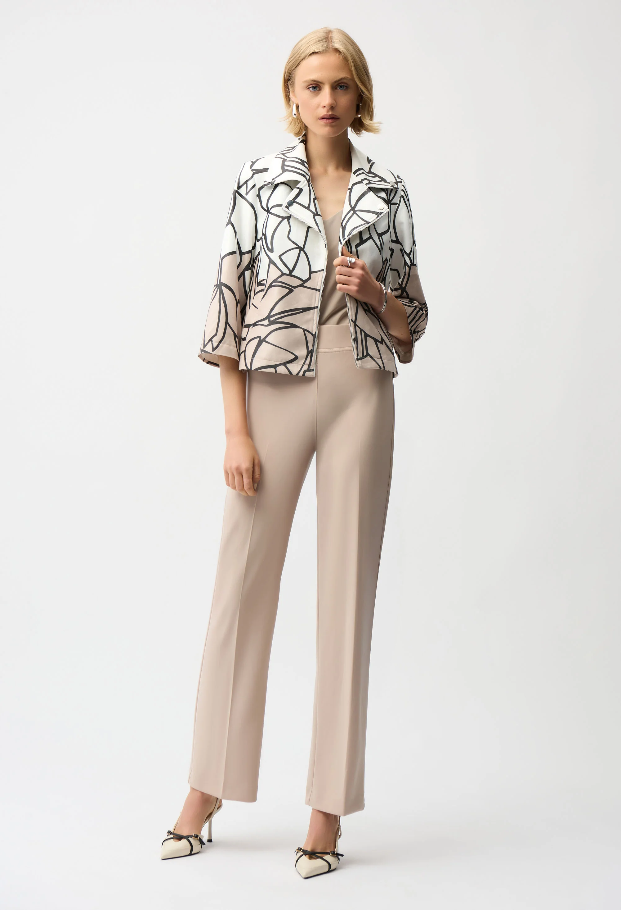 Collared Hip-length Blazer - Image 3