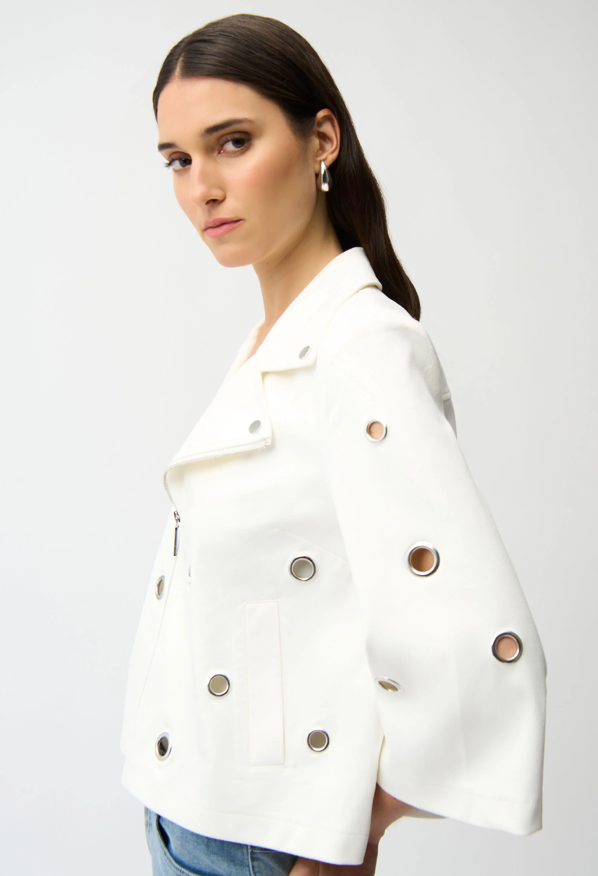 Collared Zipper Casual Jacket - Image 2