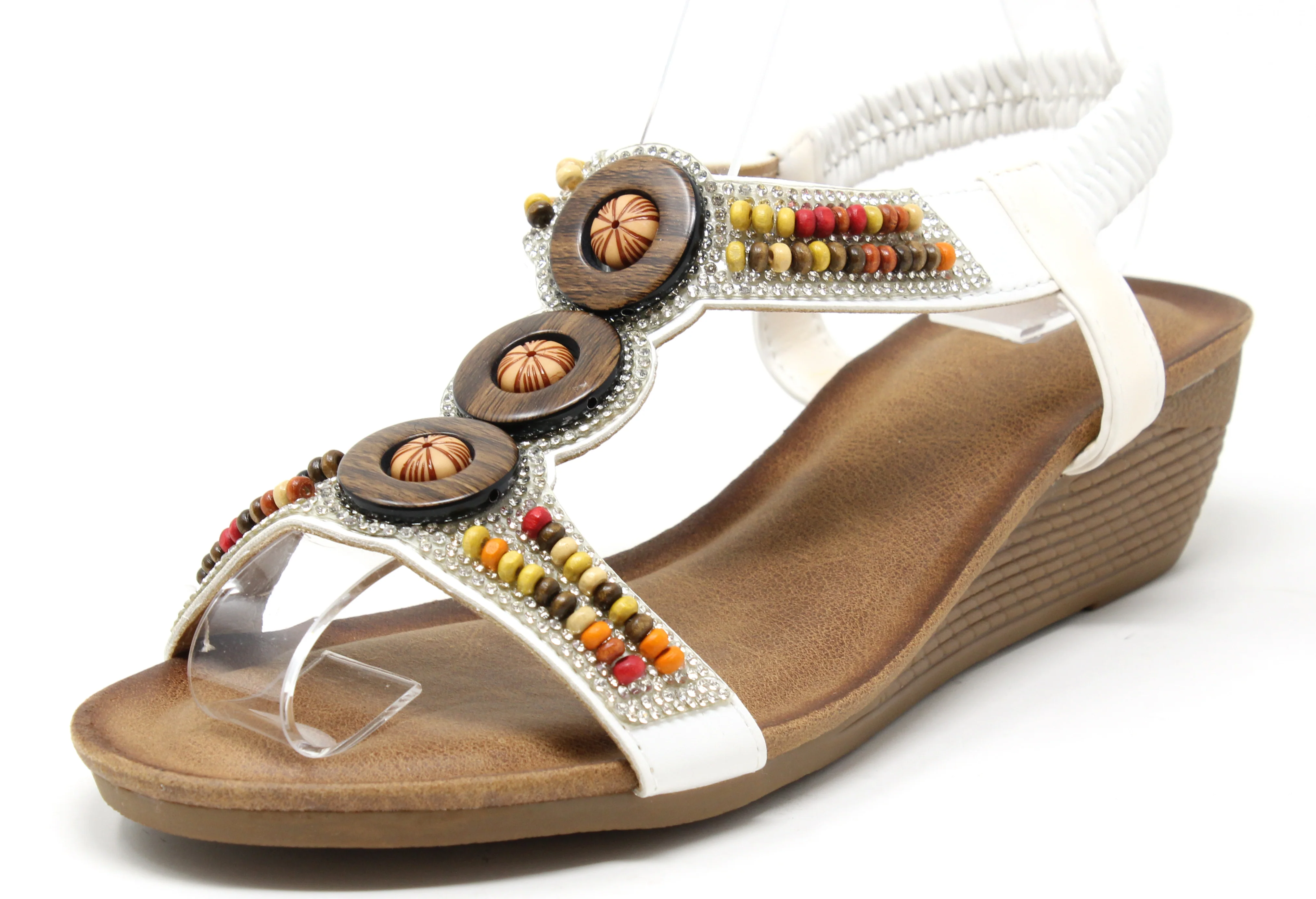 Colourful Wooden Beaded Sandal - Image 5