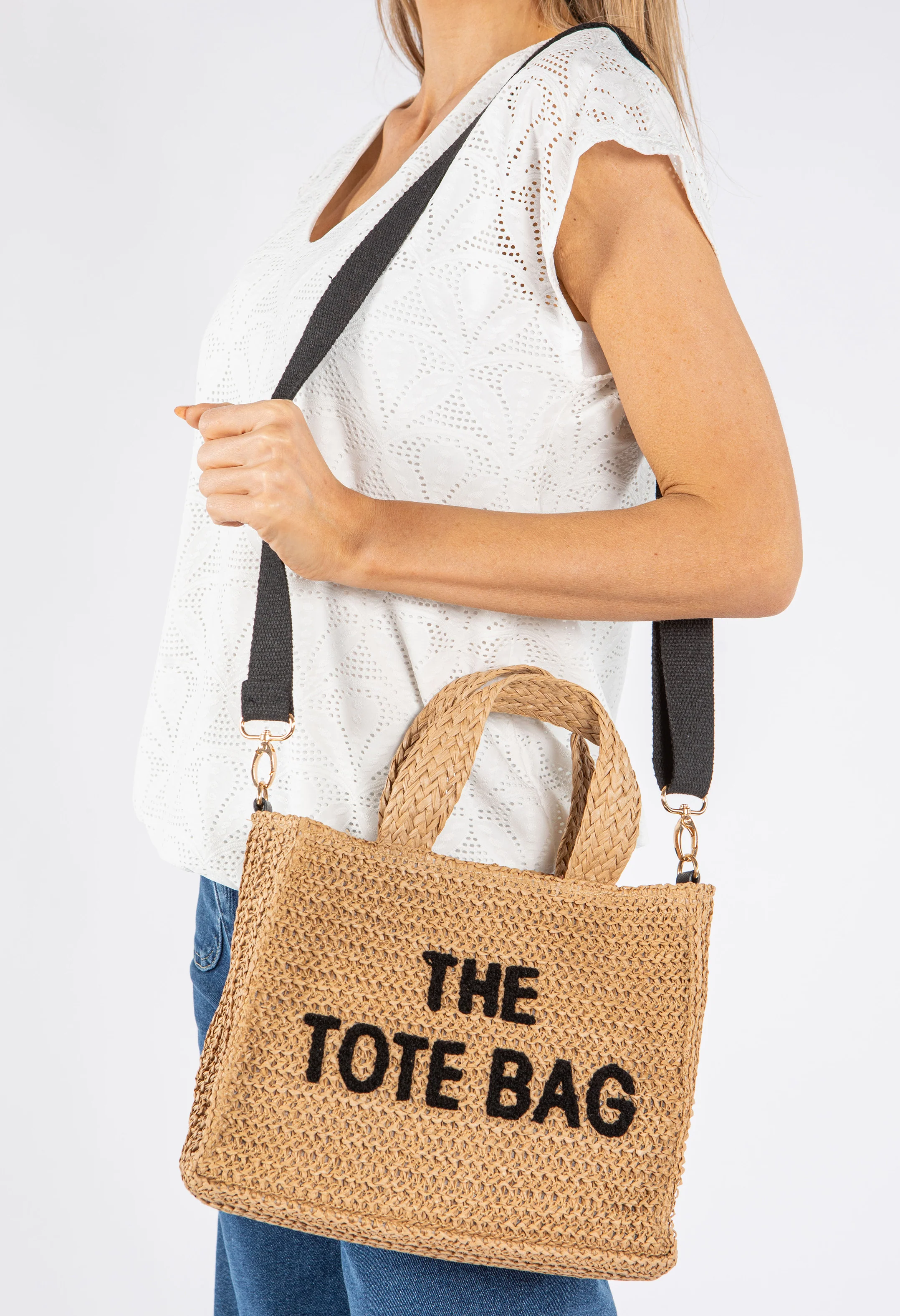 Contrast Crossbody Tote Bag - Image 17