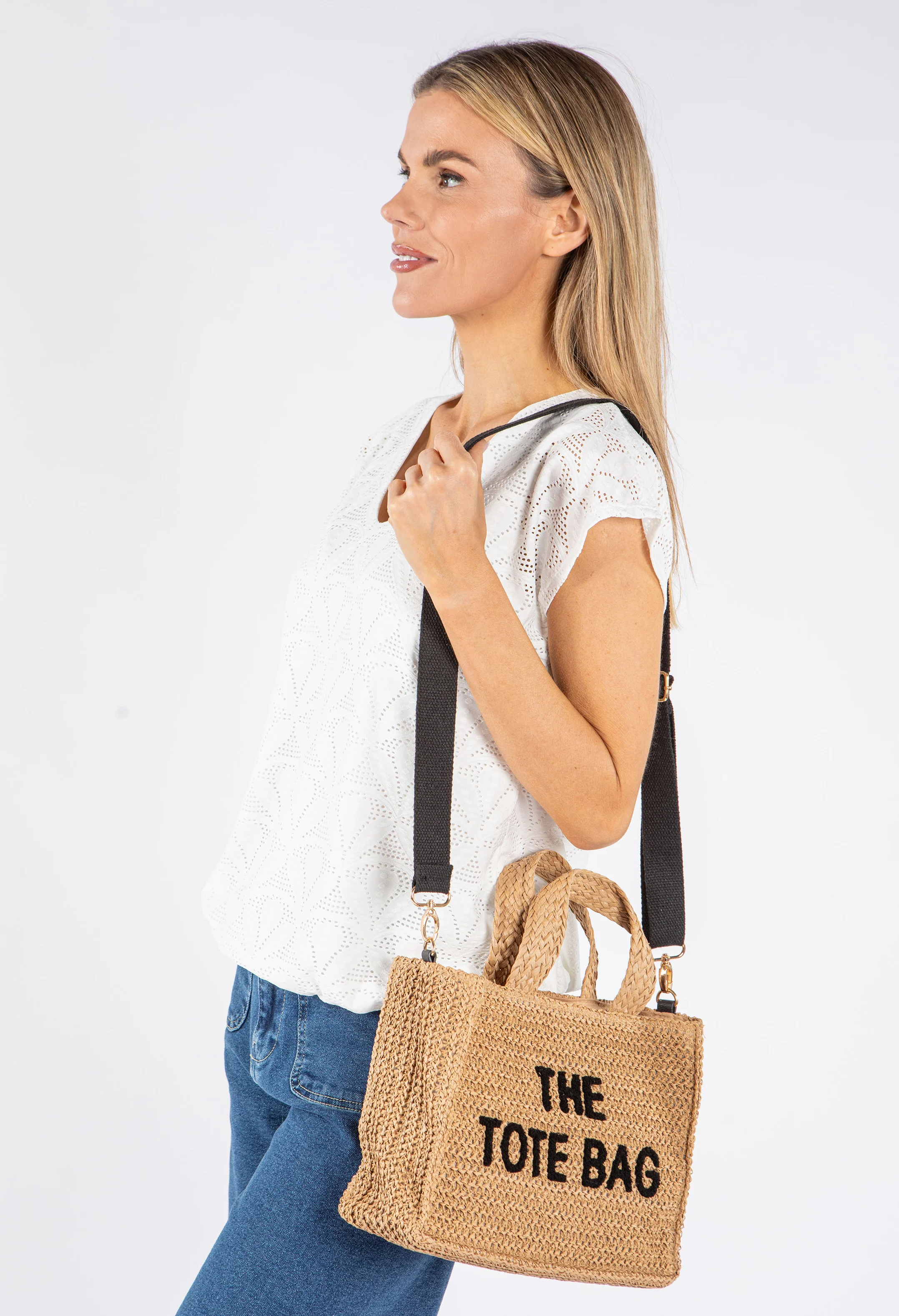 Contrast Crossbody Tote Bag - Image 18