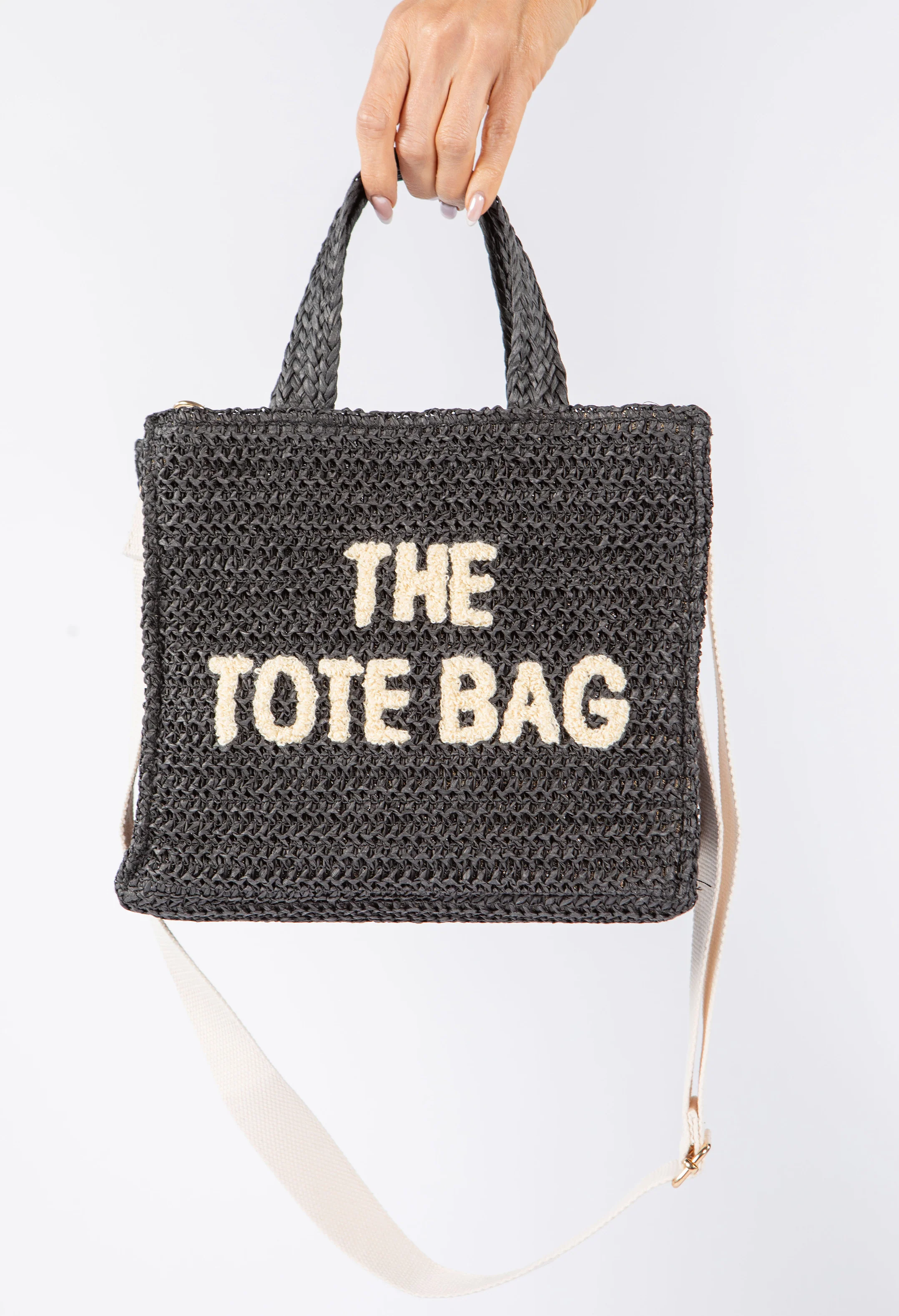 Contrast Crossbody Tote Bag - Image 9