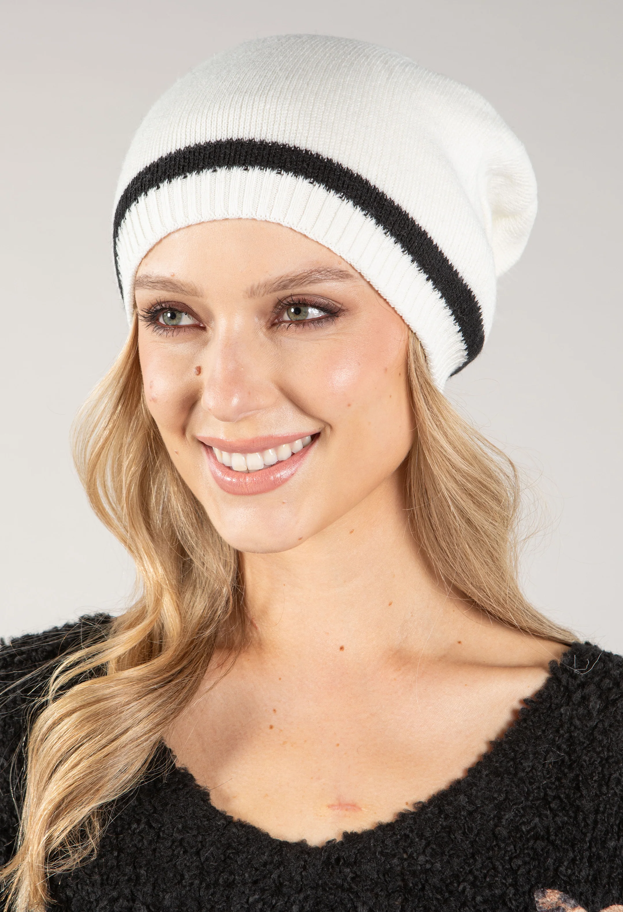 Contrast Stripe Bobble Hat - Image 7