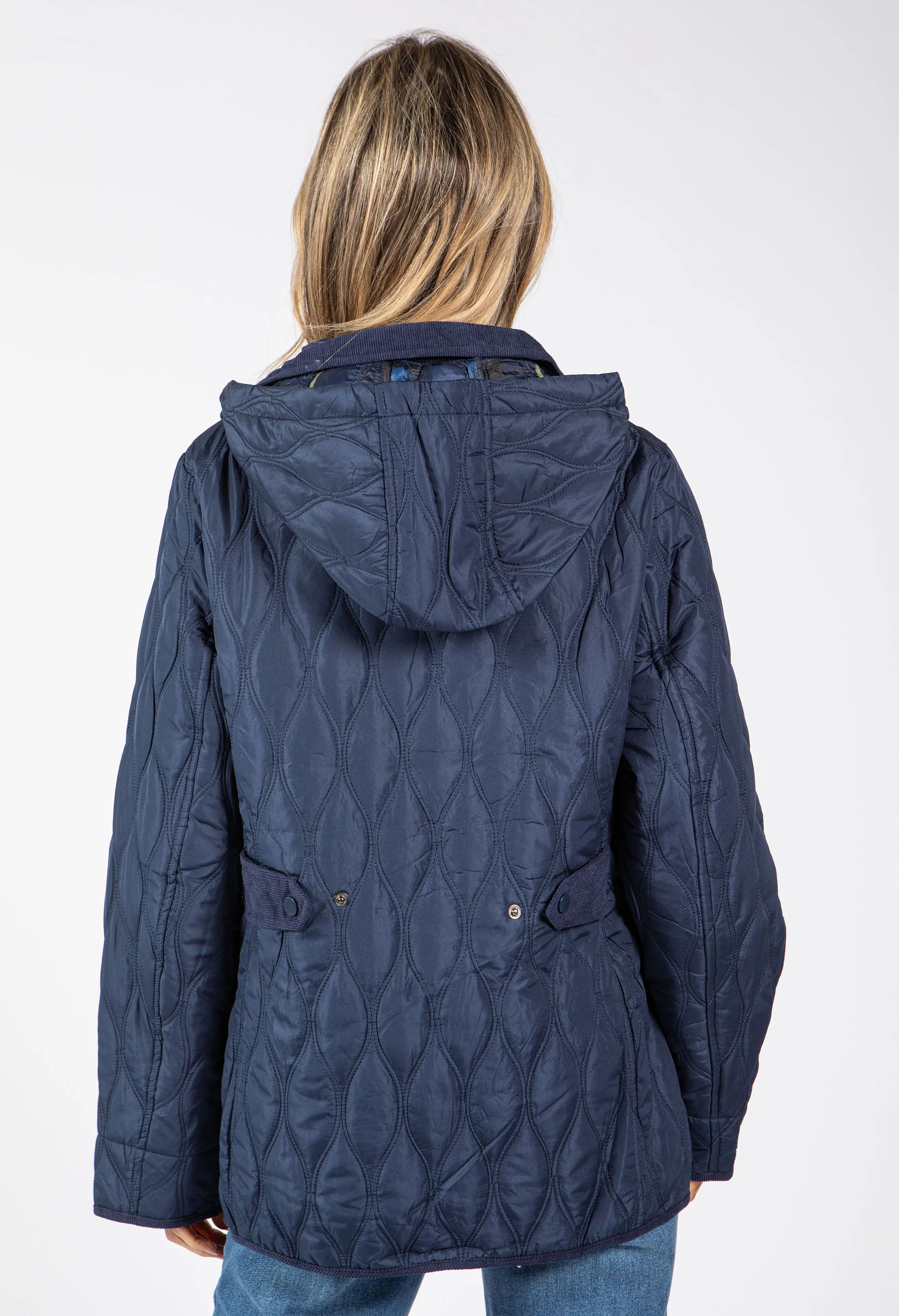 Corduroy Trim Quilted Jacket - Image 12