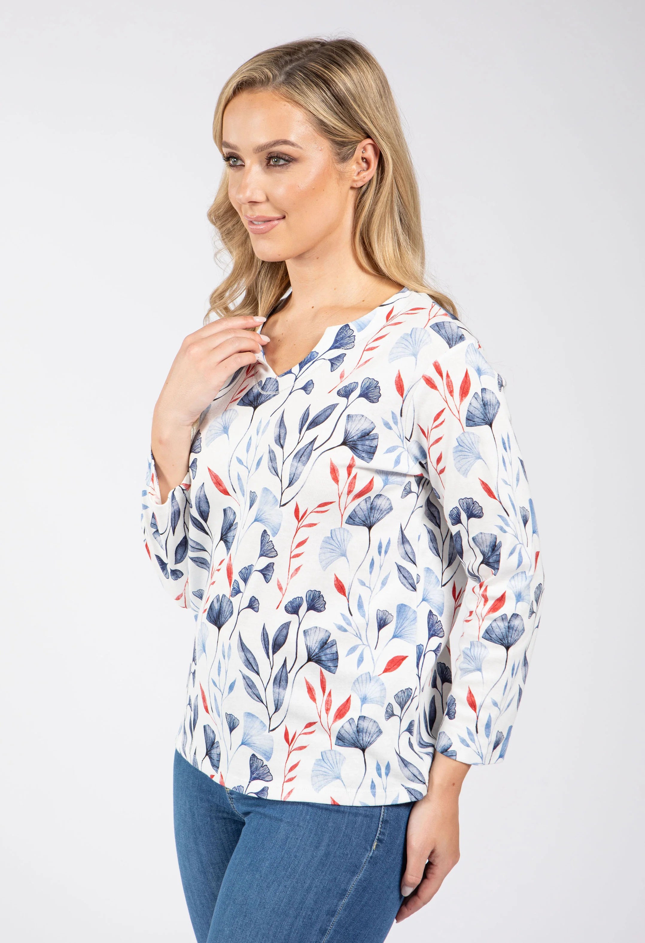 Corinthia Fan Printed Top - Image 3