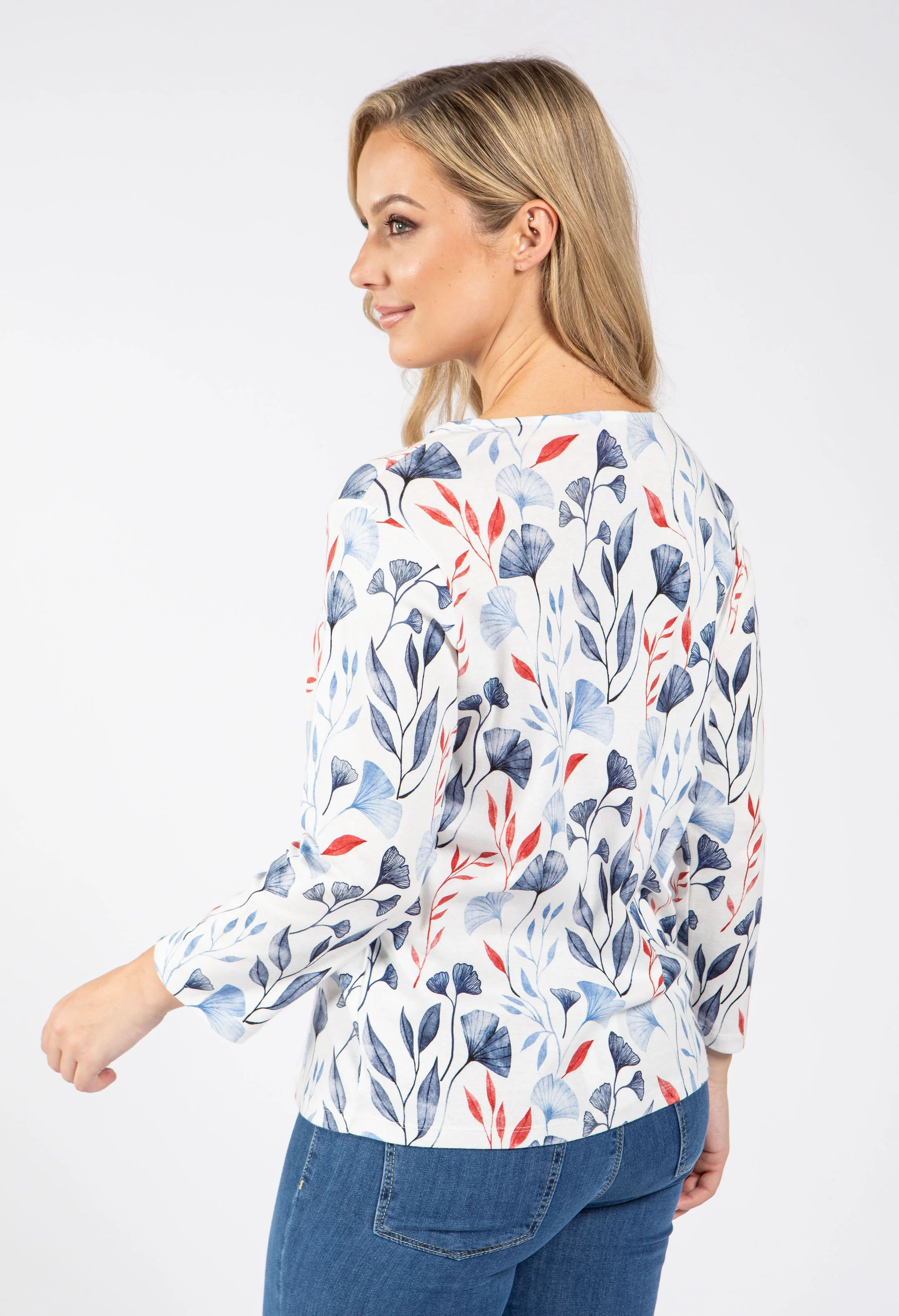 Corinthia Fan Printed Top - Image 4