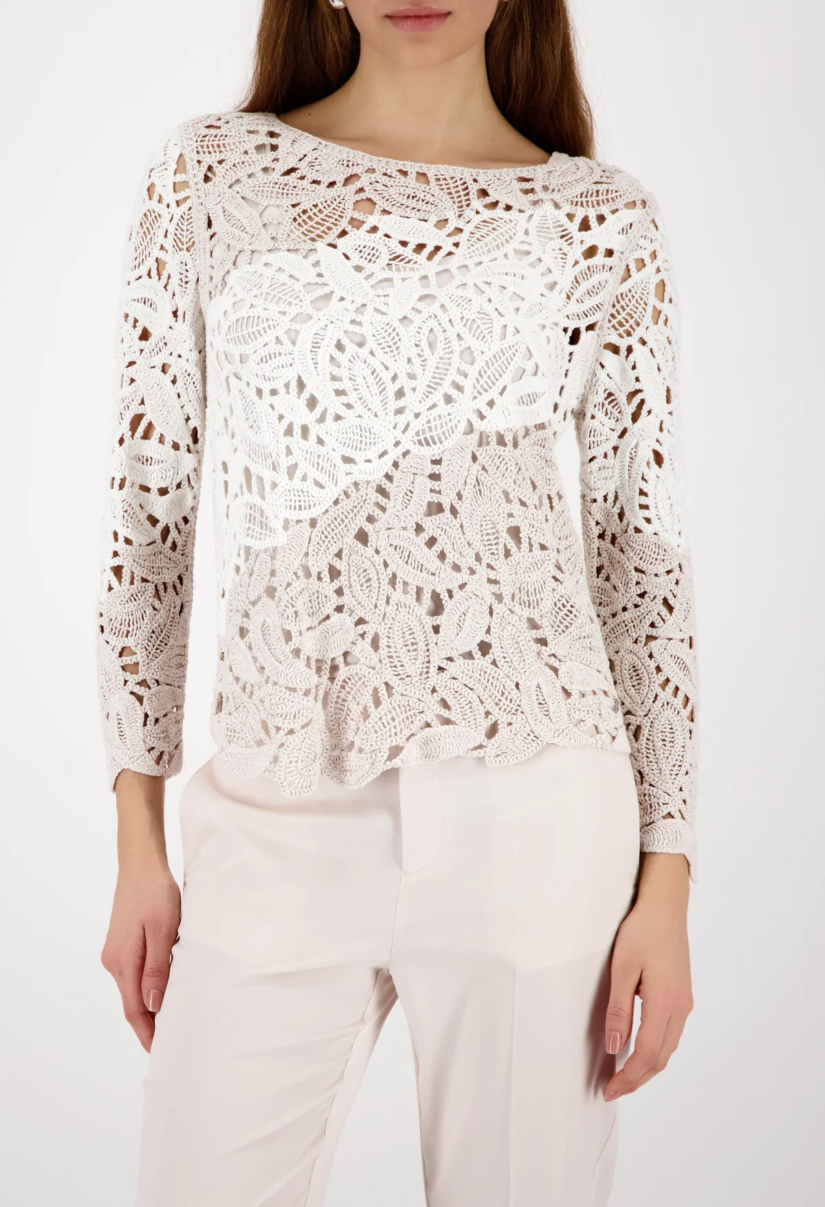 Cornelli Pattern Knit Top