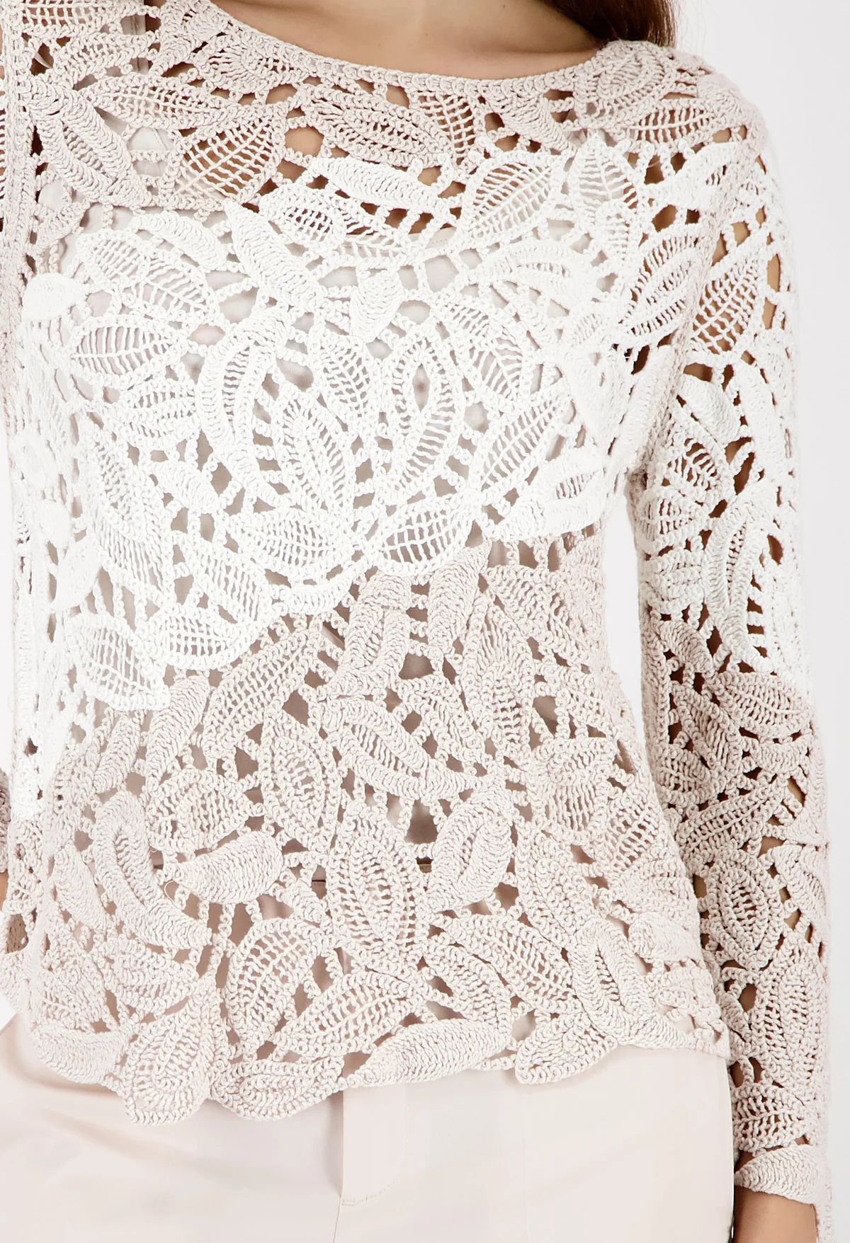 Cornelli Pattern Knit Top - Image 4