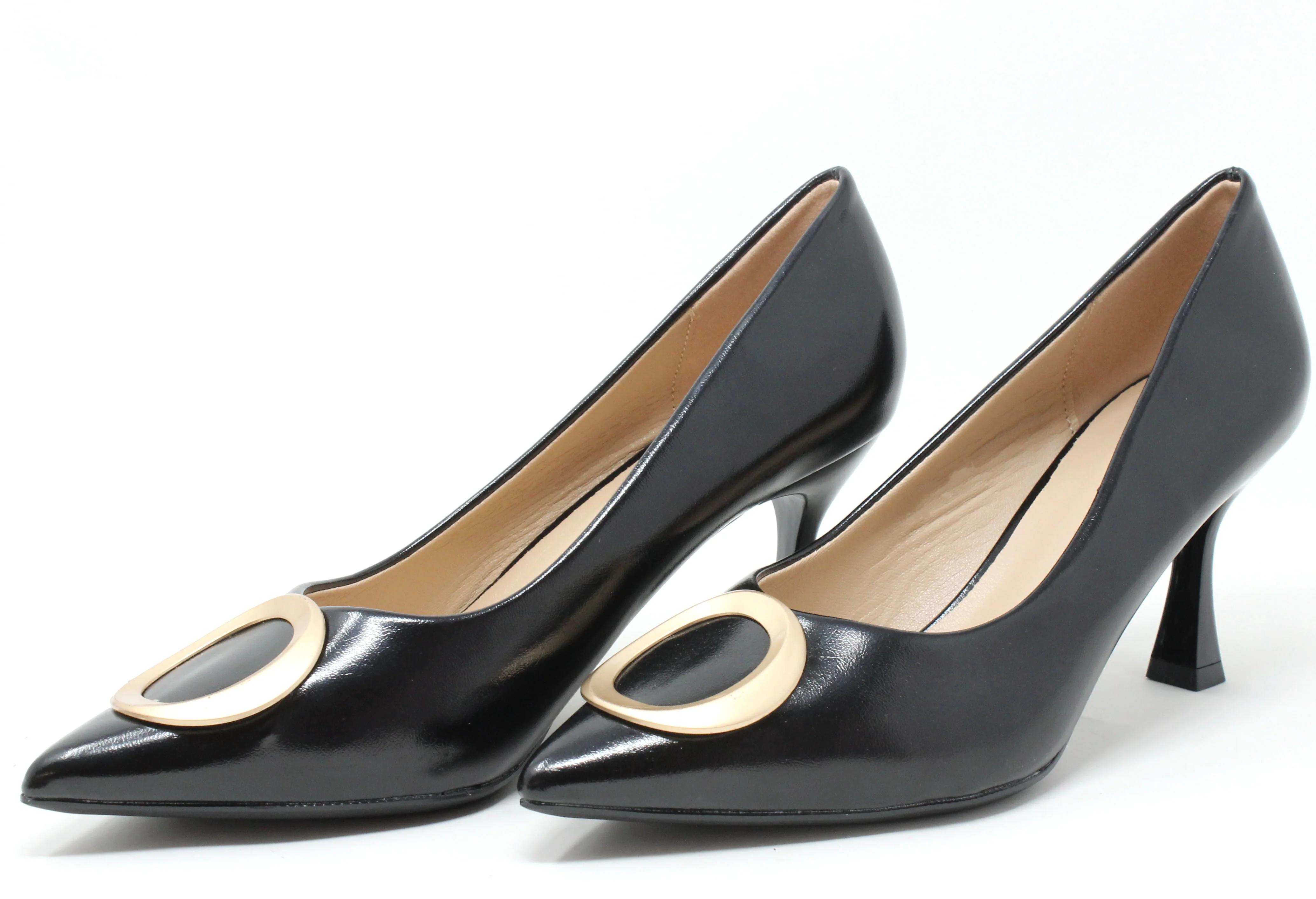 Court Heel With Soft Gold Buckle - Image 3