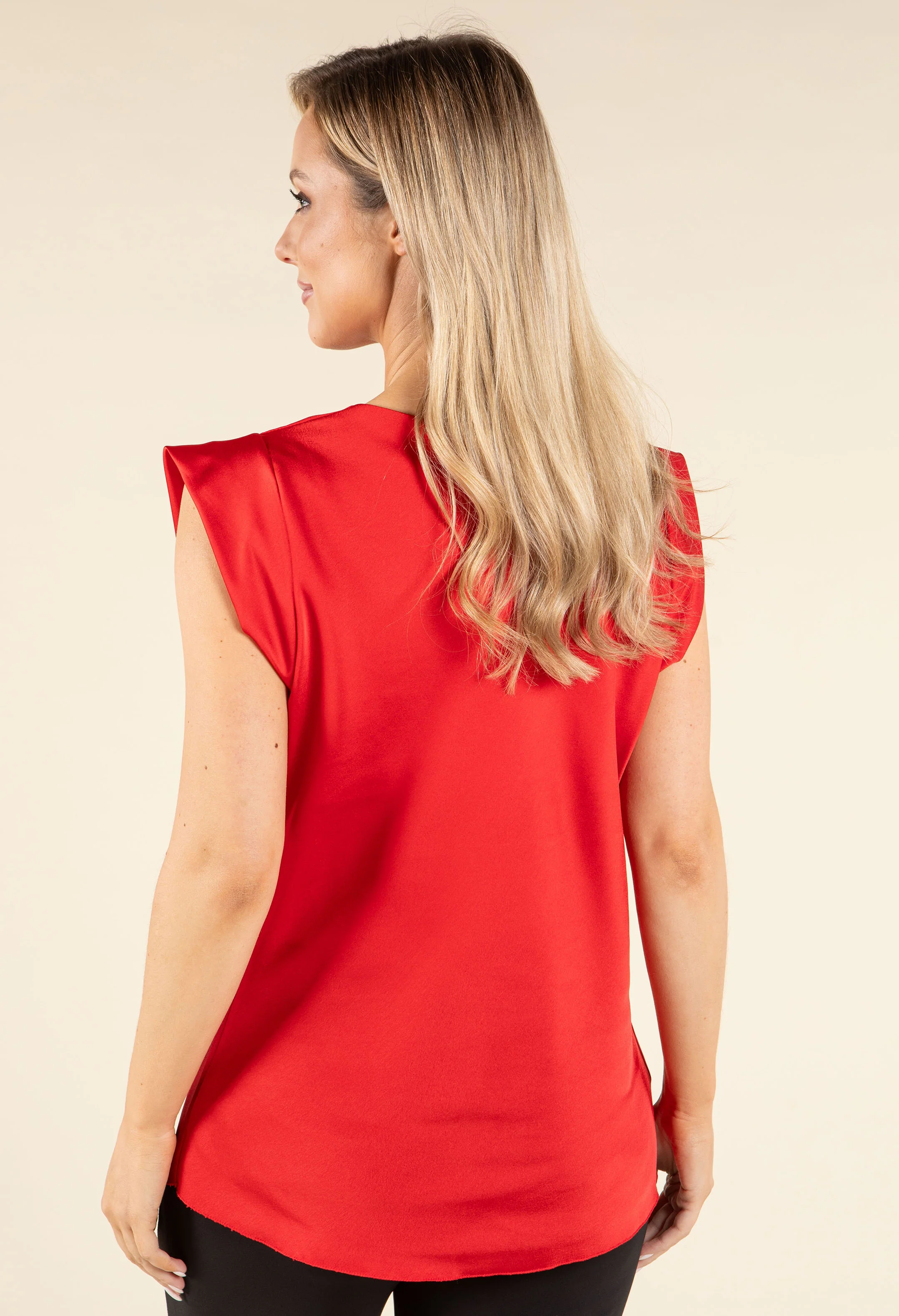 Cowl Neck Satin Blouse - Image 30