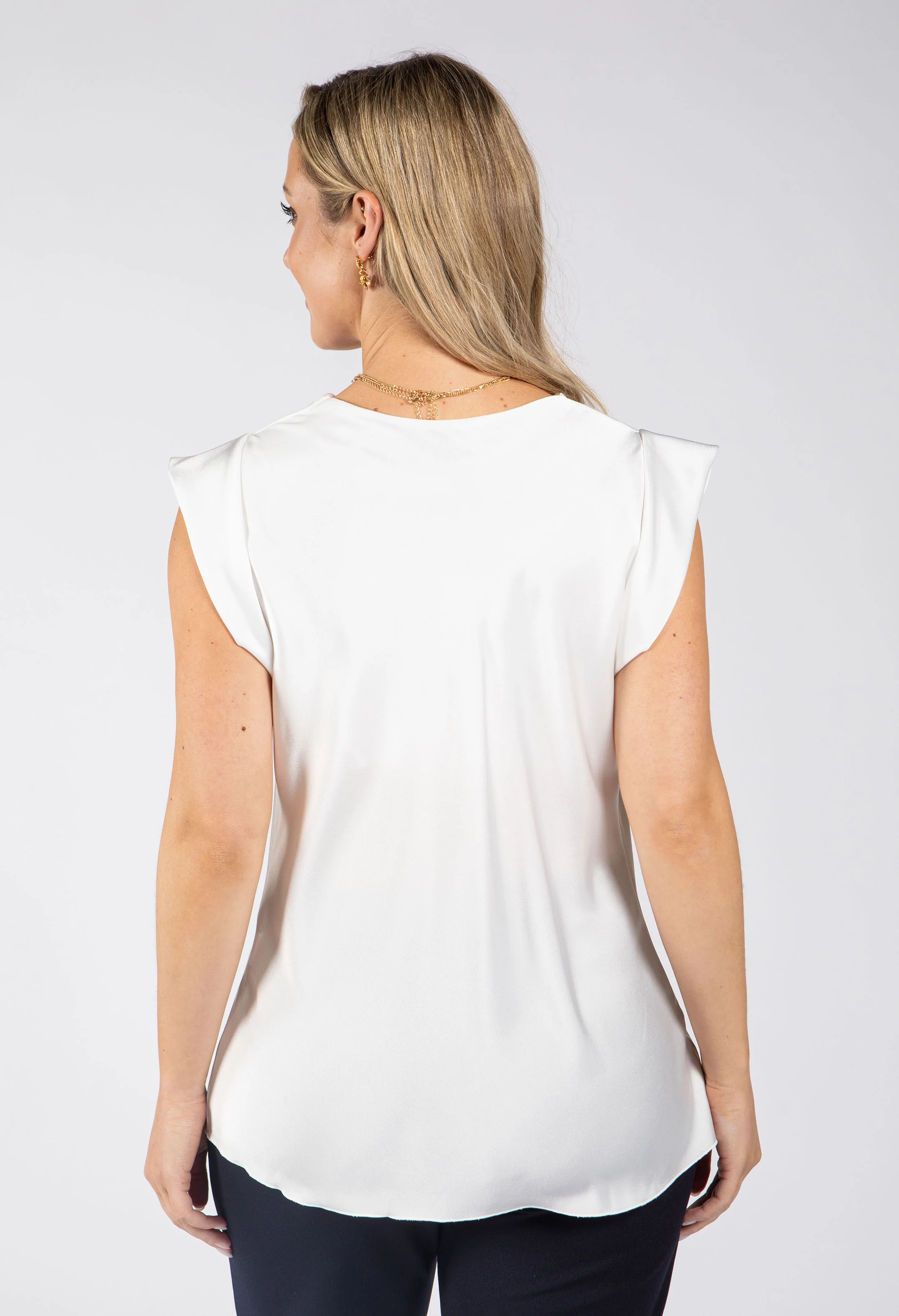 Cowl Neck Satin Blouse - Image 5