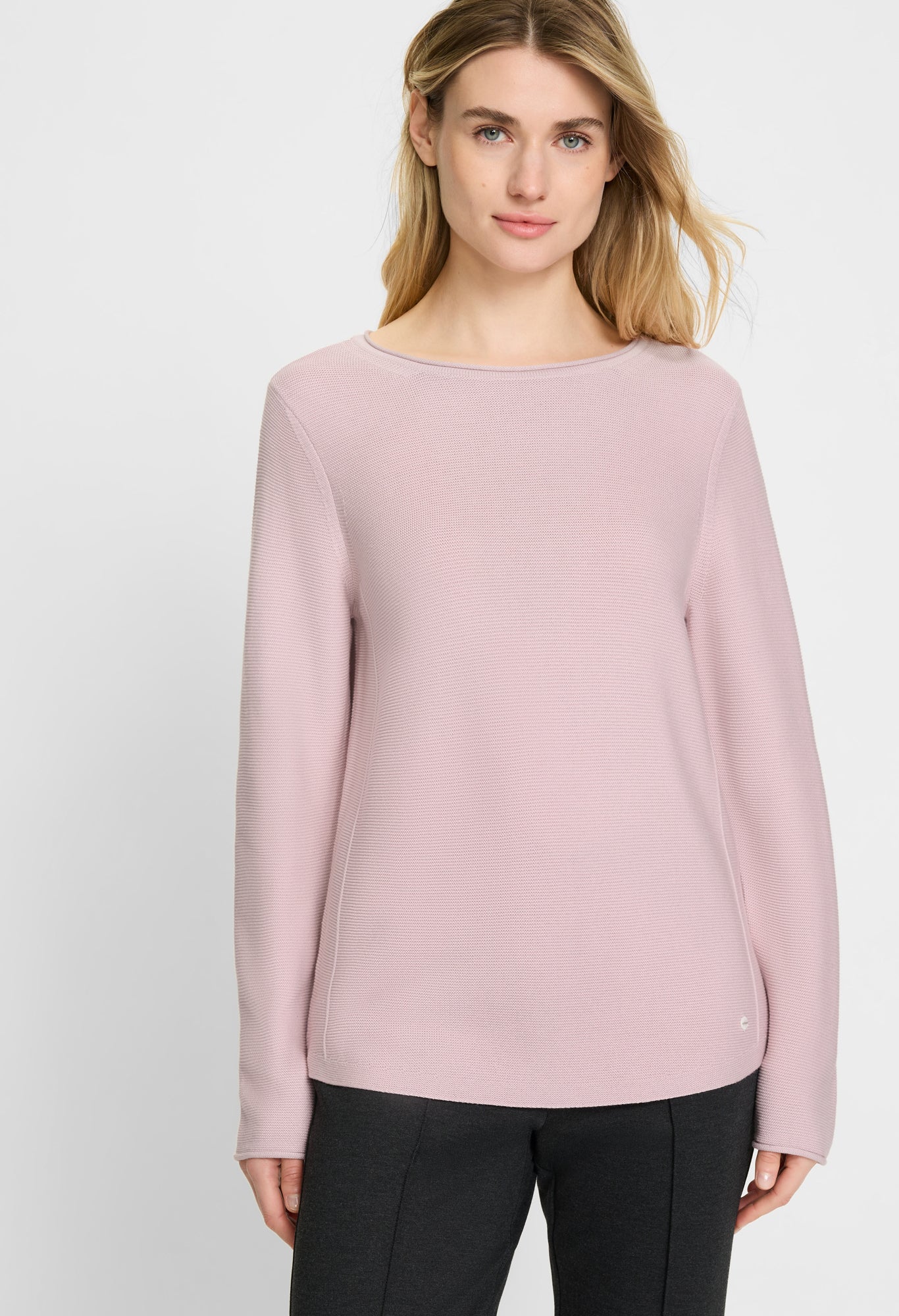 Crew Neck Long Sleeve Pullover - Image 2