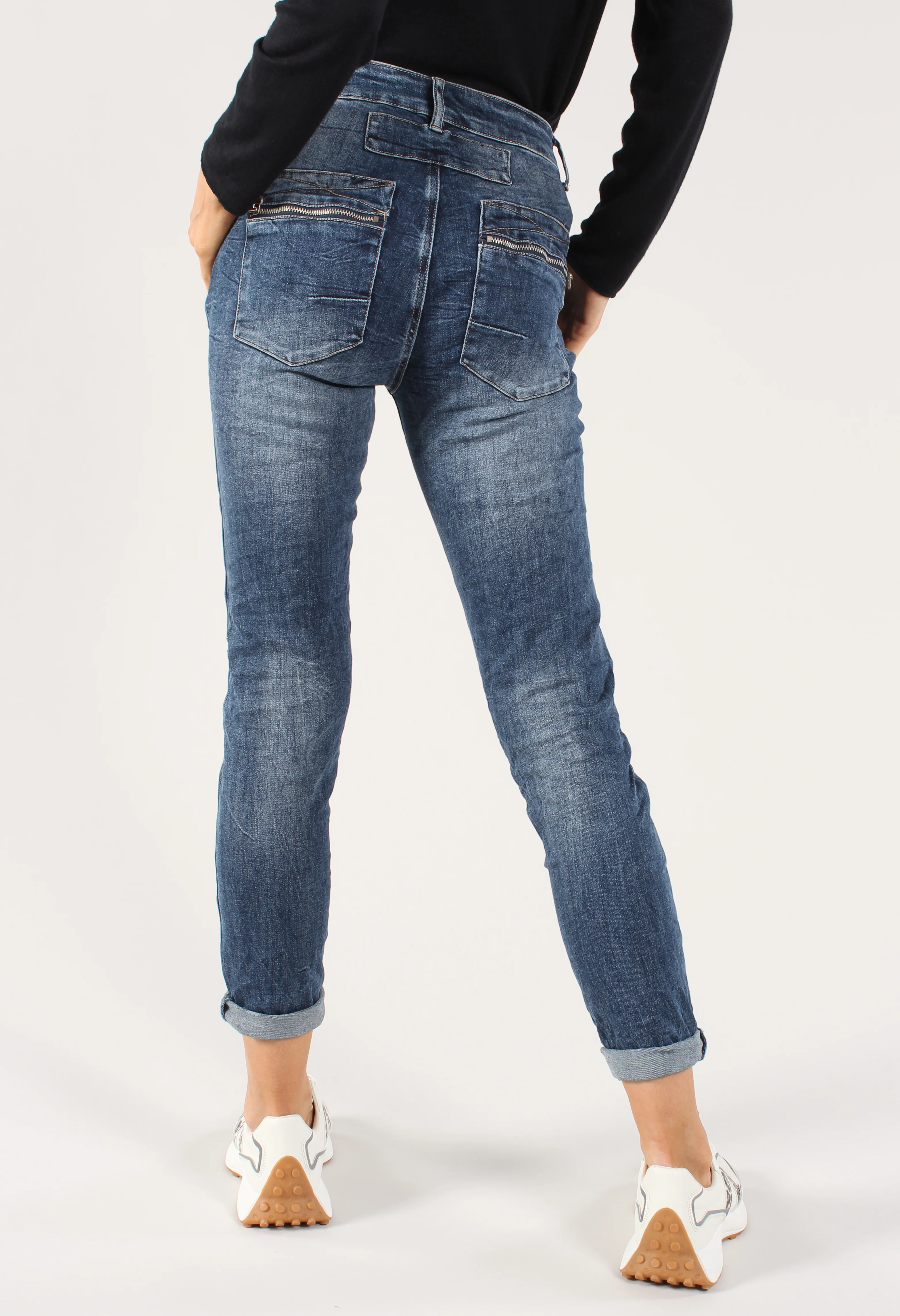 Crinkle Denim Jeans - Image 4