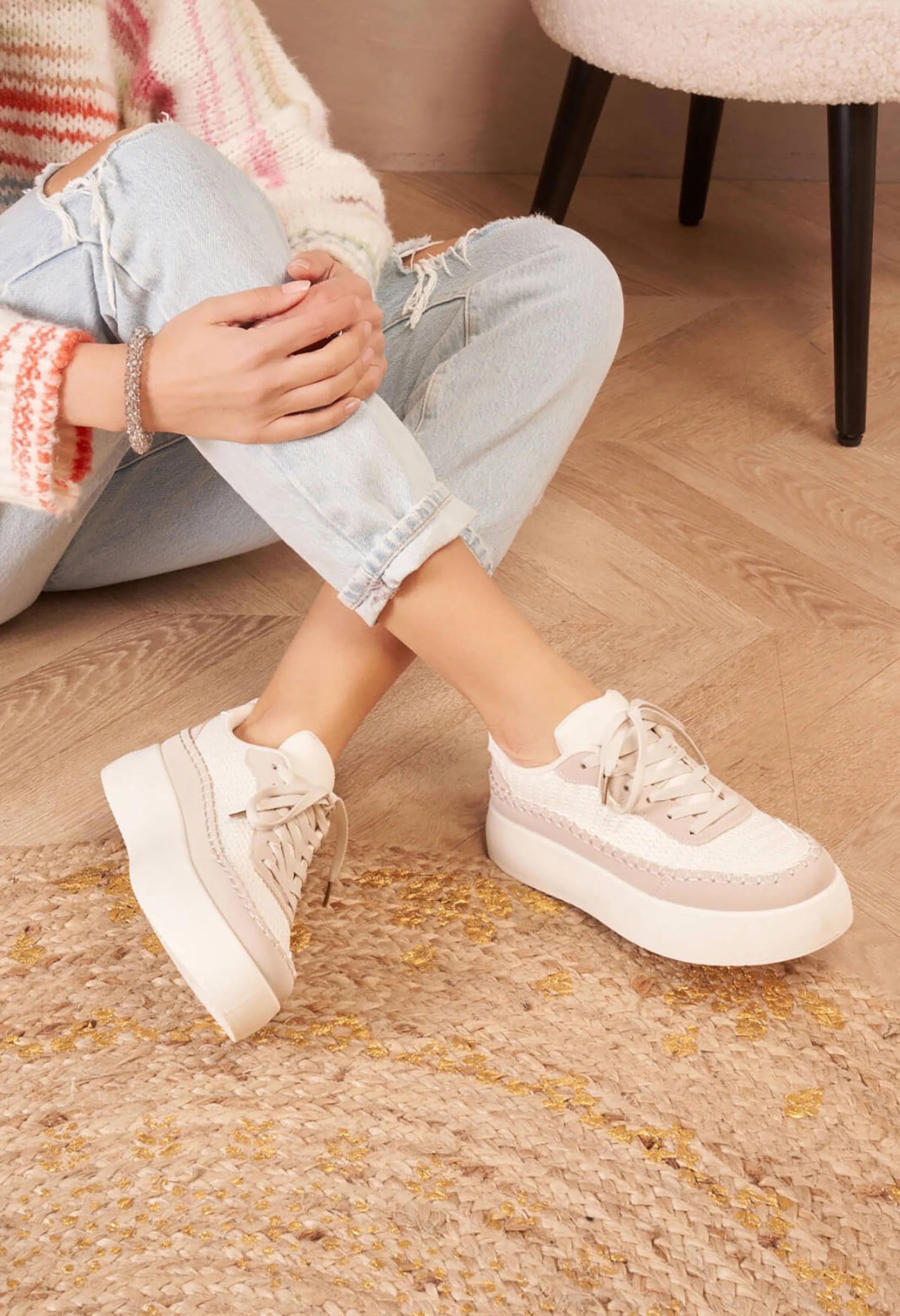Crochet Detail Platform Trainer - Image 3
