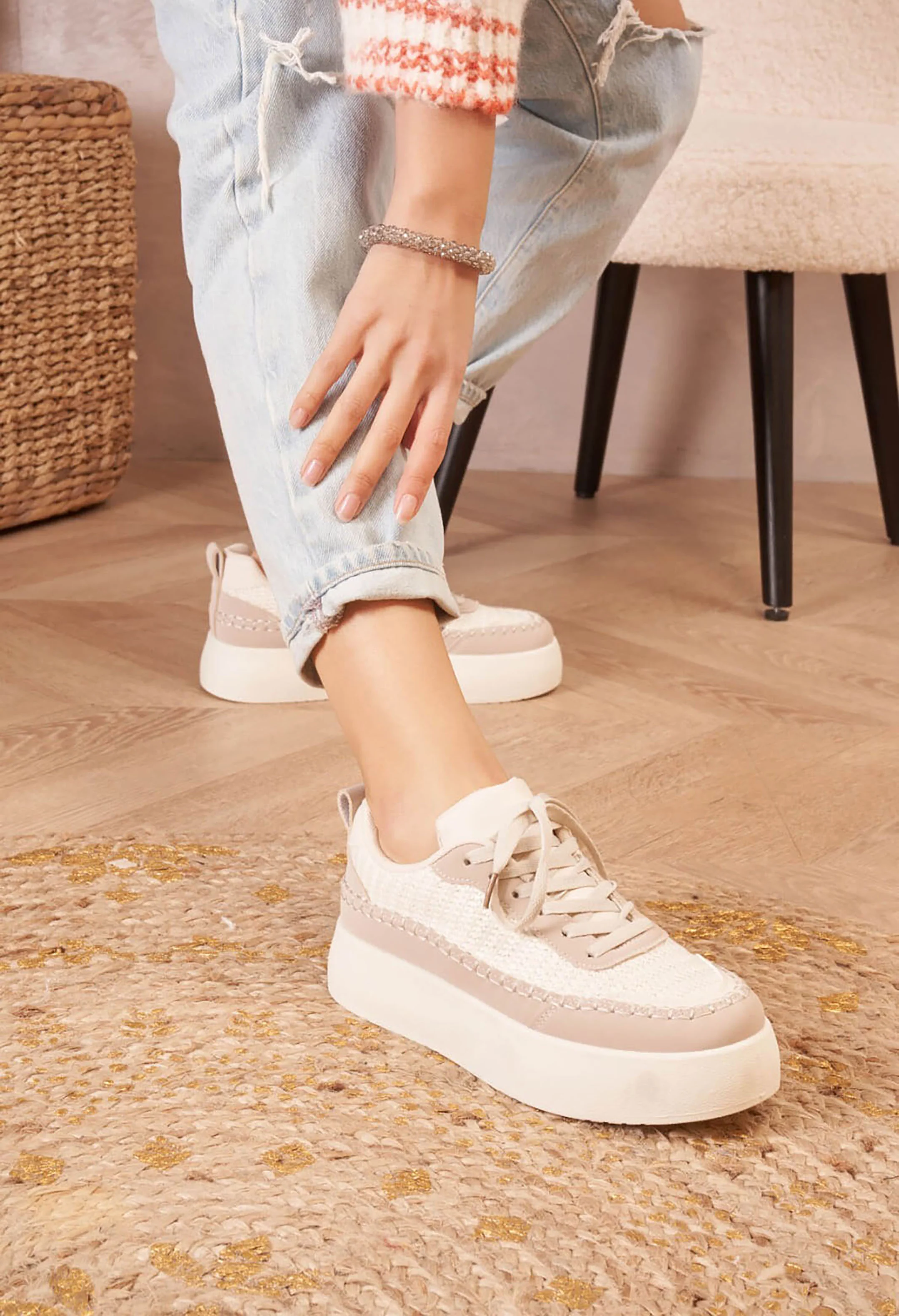 Crochet Detail Platform Trainer - Image 5